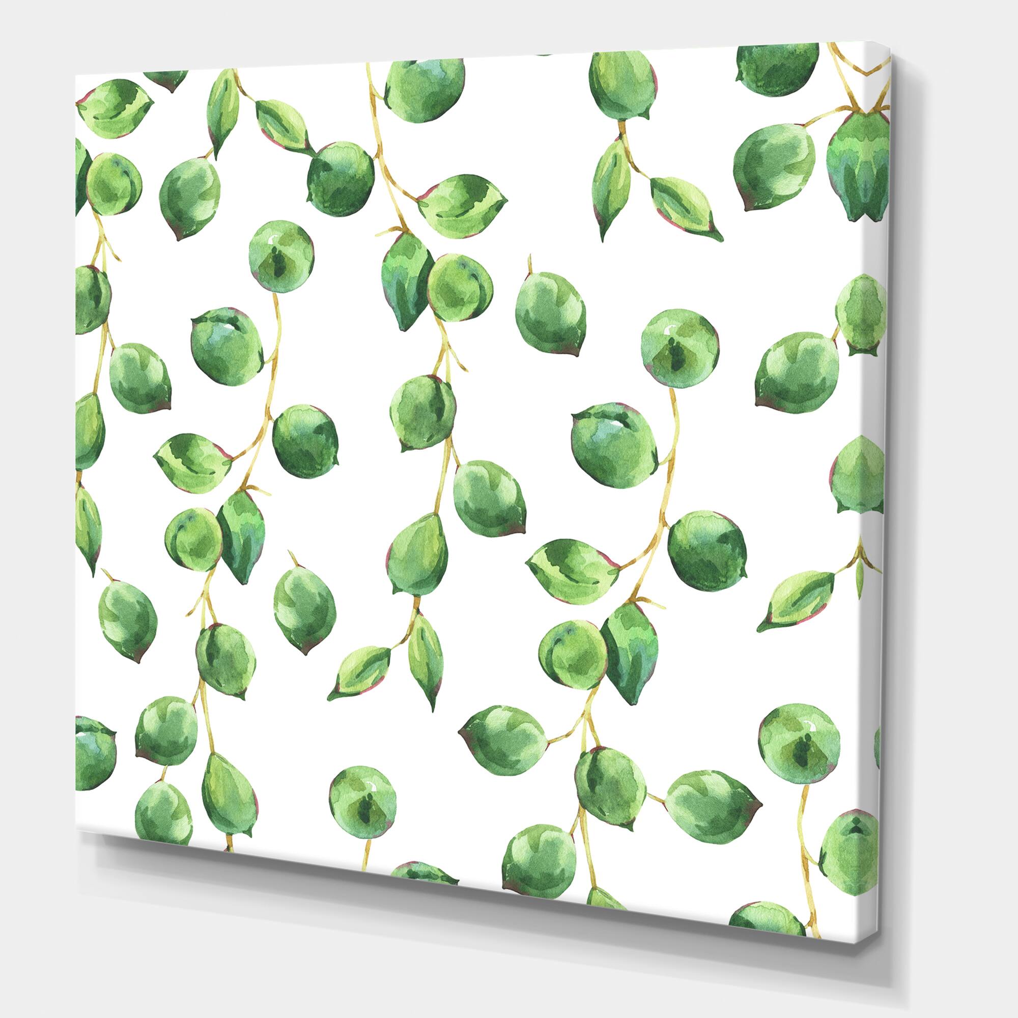 Designart - Tropical Green Leaves Patern