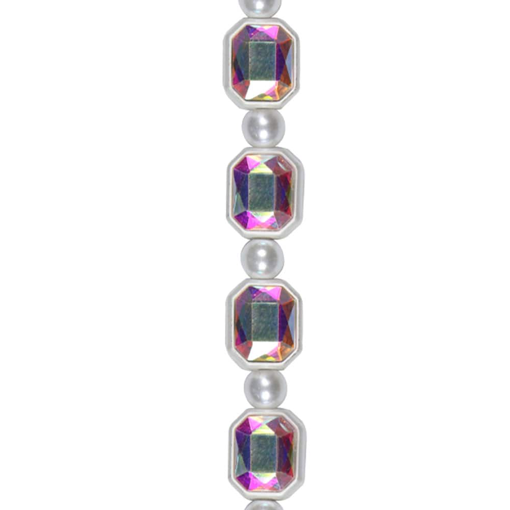 12mm Emerald Cut Crystal & Metal Beads, 6ct. by Bead Landing™
