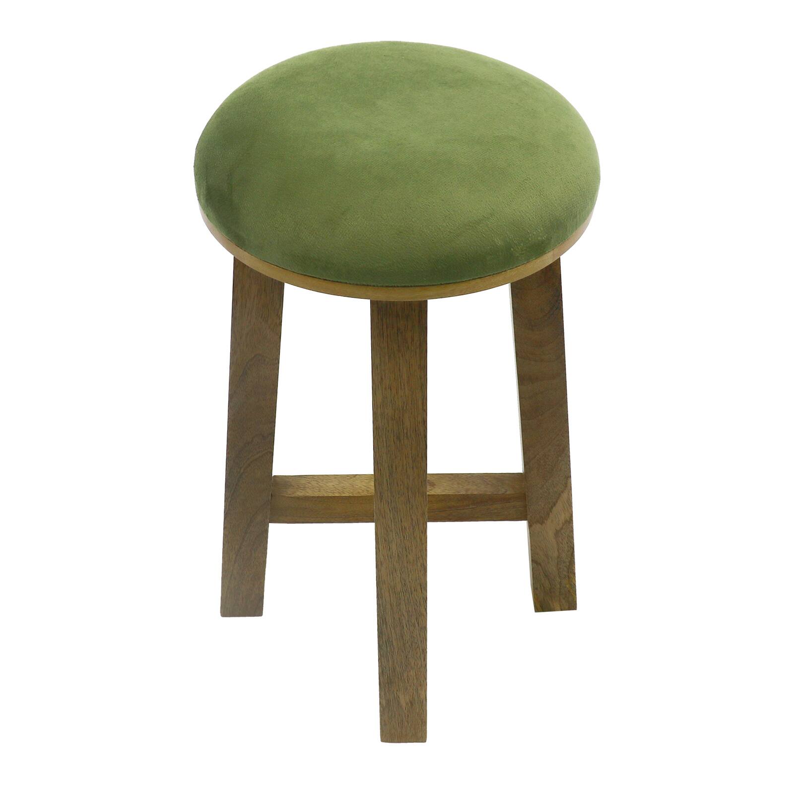 18" Green Mango Wood Stool by Ashland®