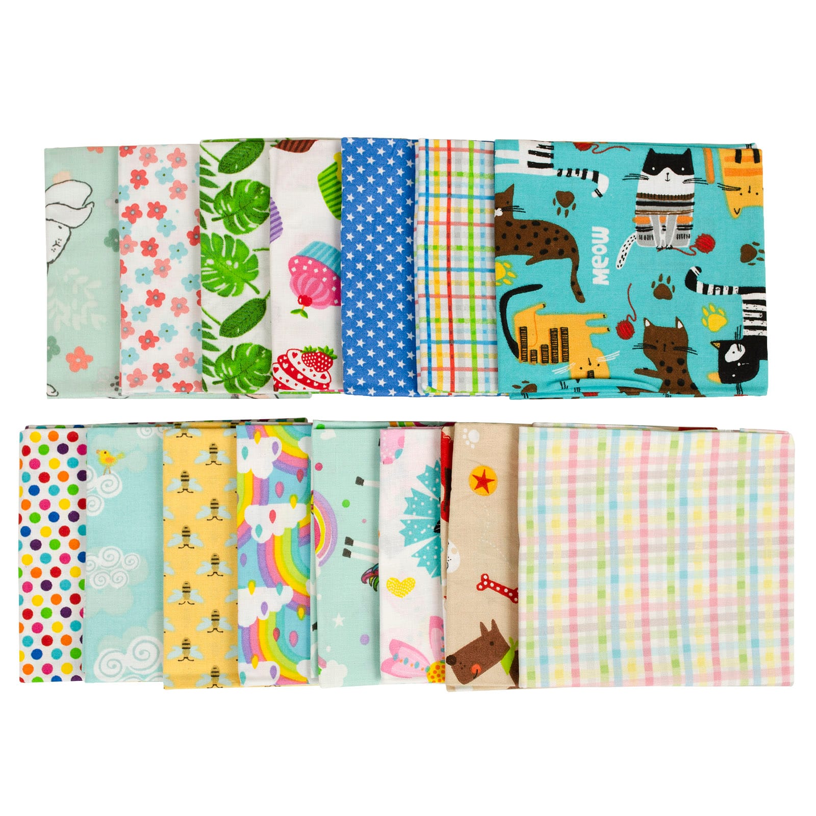 12 Pack: Printed Fabric Bundle by Loops & Threads™