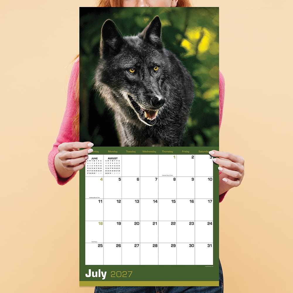 2027 Wolves Wall Calendar
