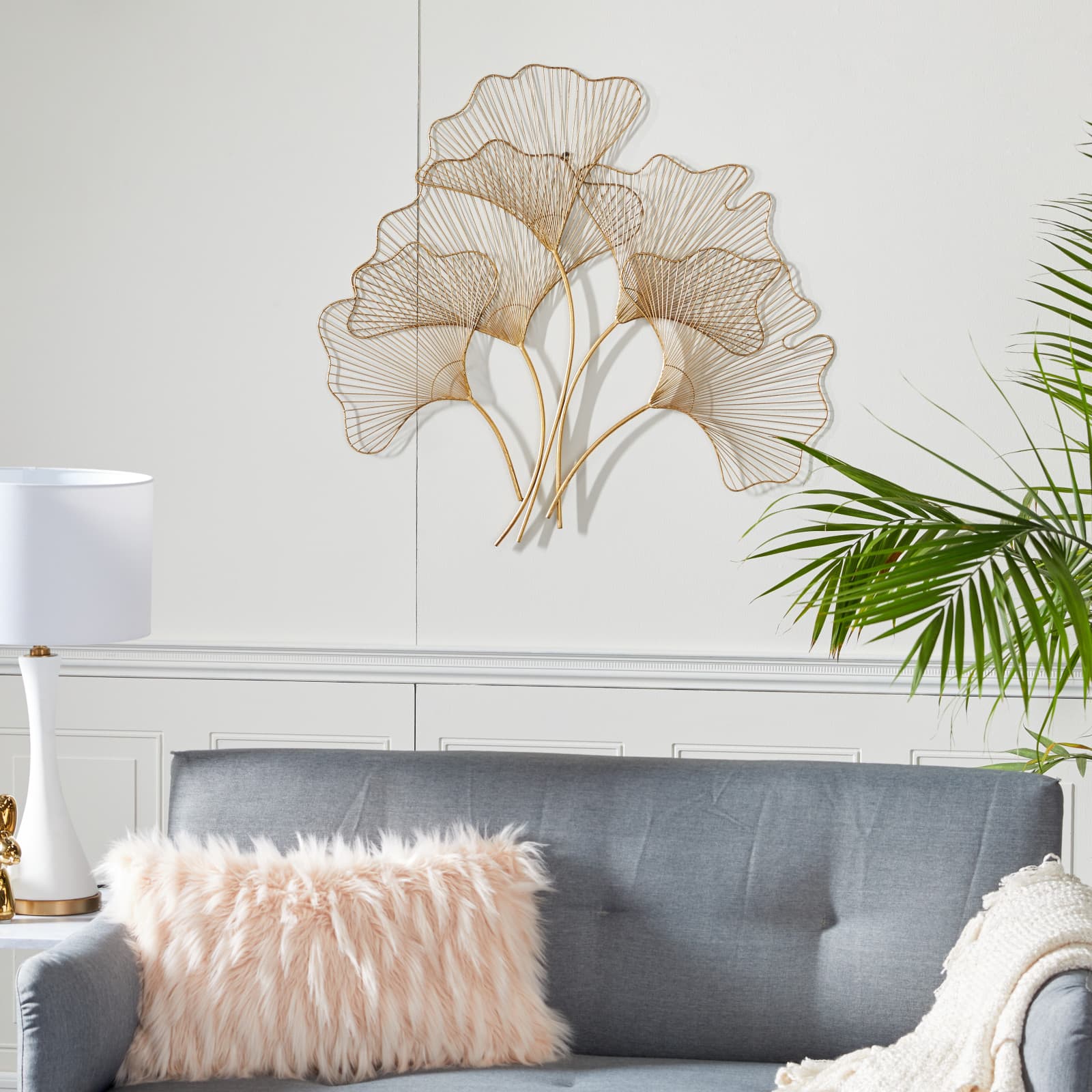 CosmoLiving by Cosmopolitan Gold Iron Glam Wall Décor