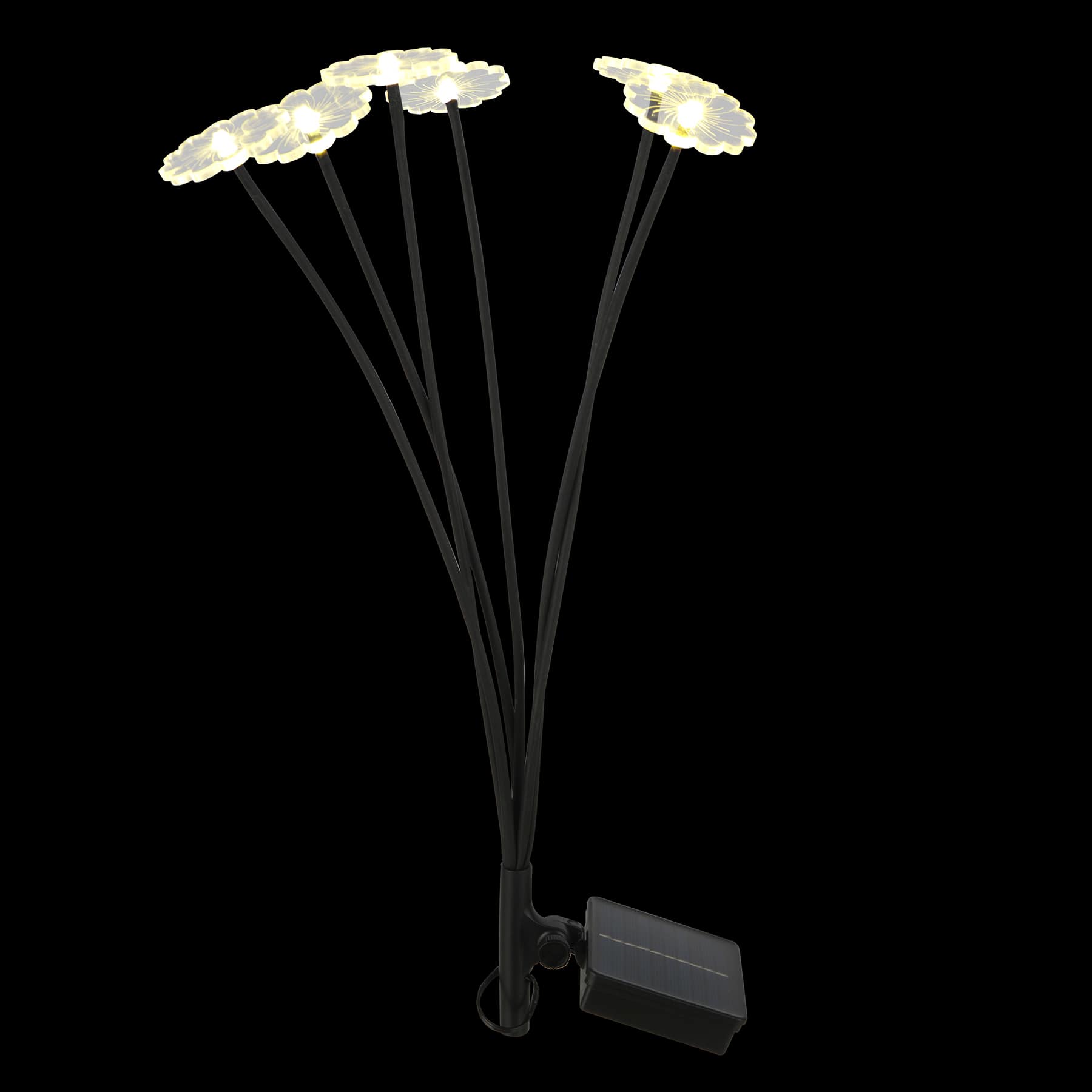 Clear LED Solar Flower Lights Set by Ashland®