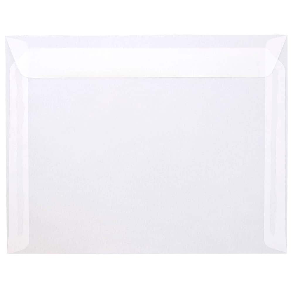 JAM Paper 9.5" x 12.625" Translucent Clear Vellum Envelopes, 25ct.
