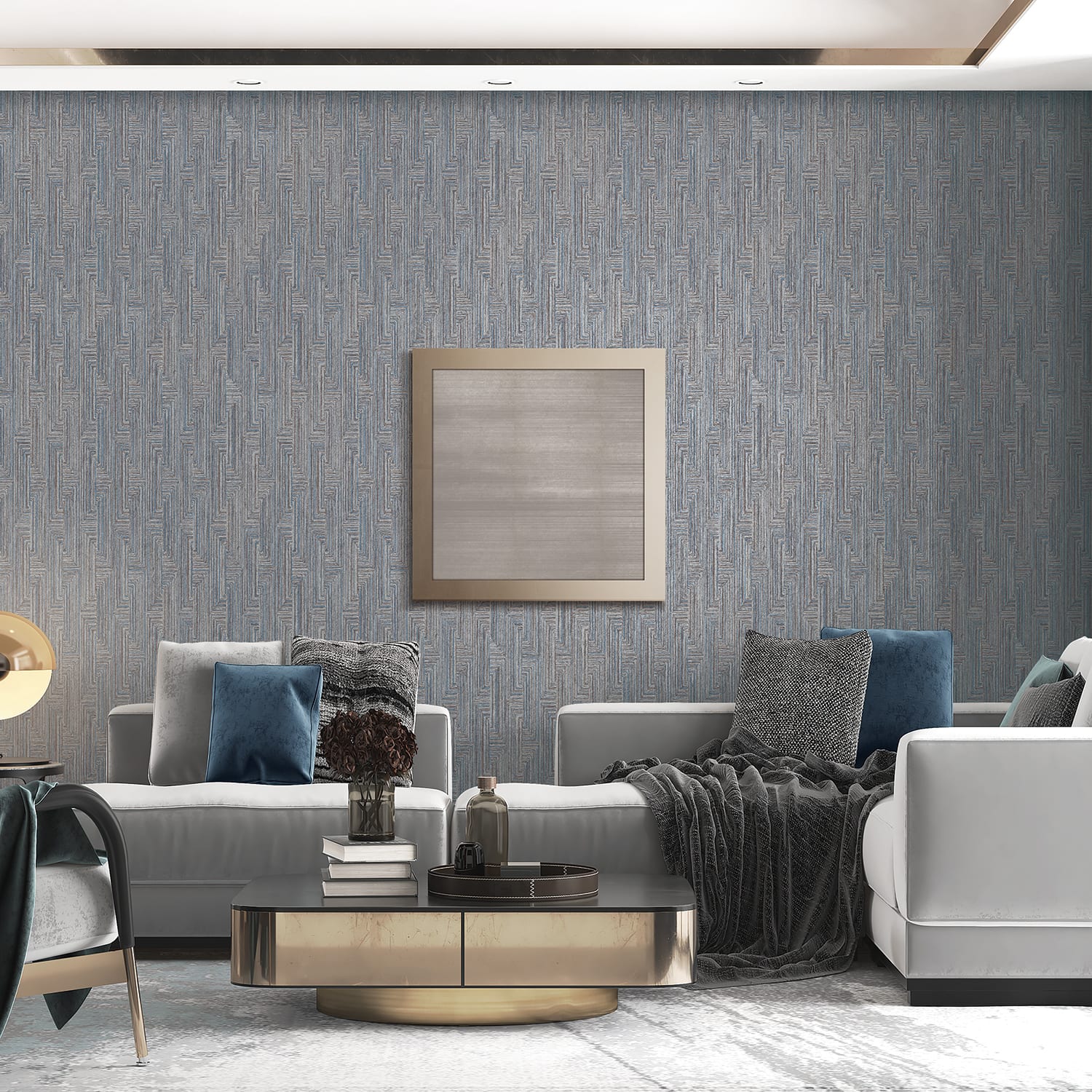 Designs Direct Threadline Geo Stitch Wallpaper