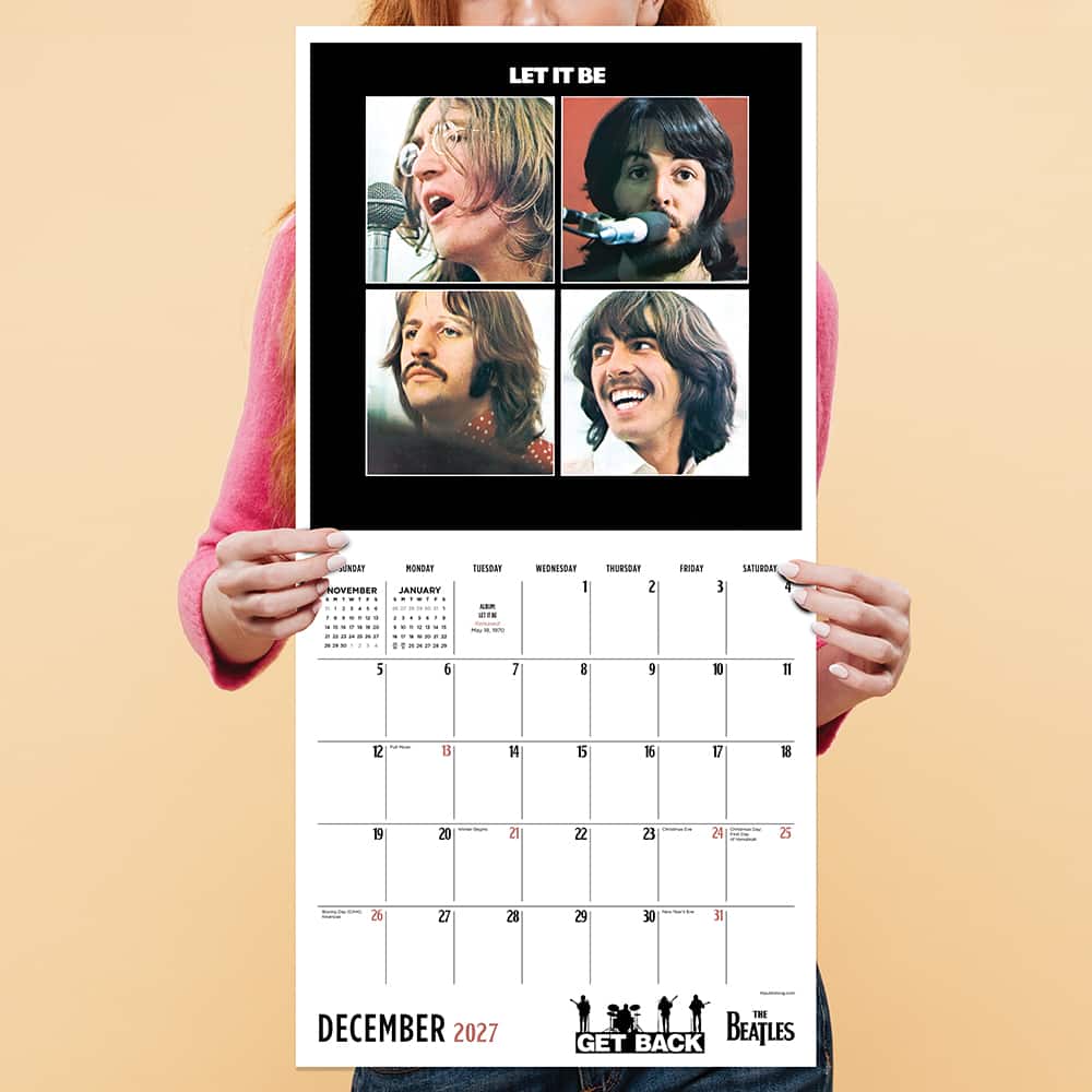 2027 The Beatles: Albums & Artwork Wall Calendar