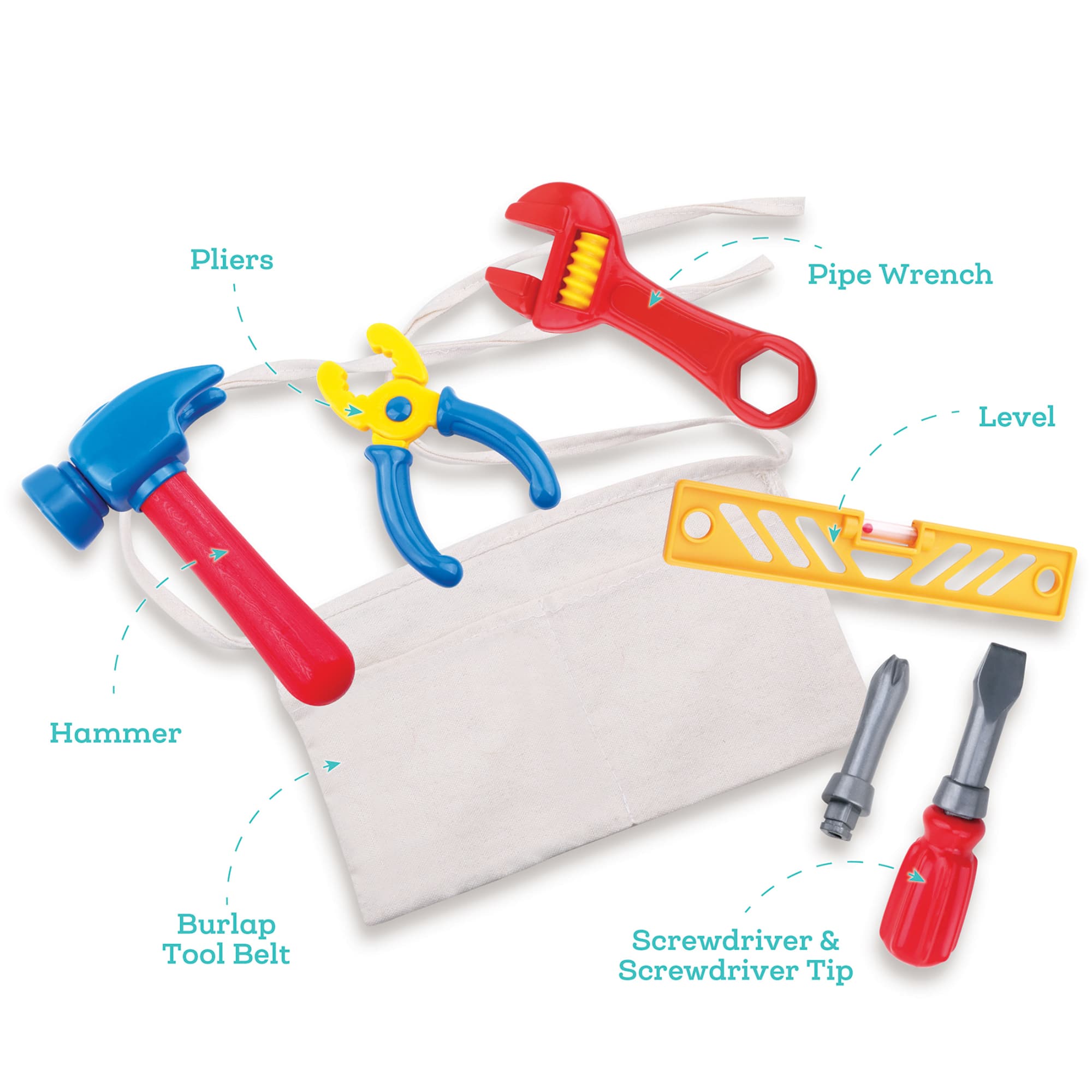 Nothing But Fun Toys Let's Play Tool Belt Playset
