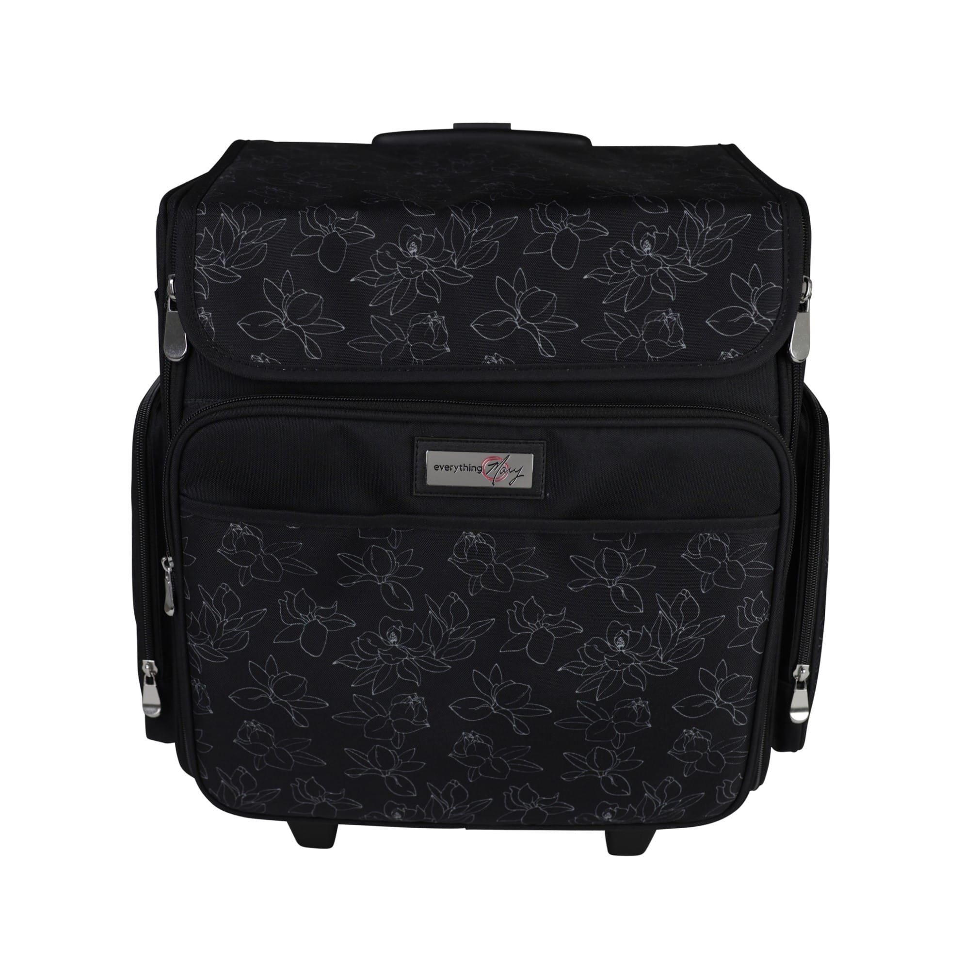 Everything Mary Black & White Rolling Craft Bag