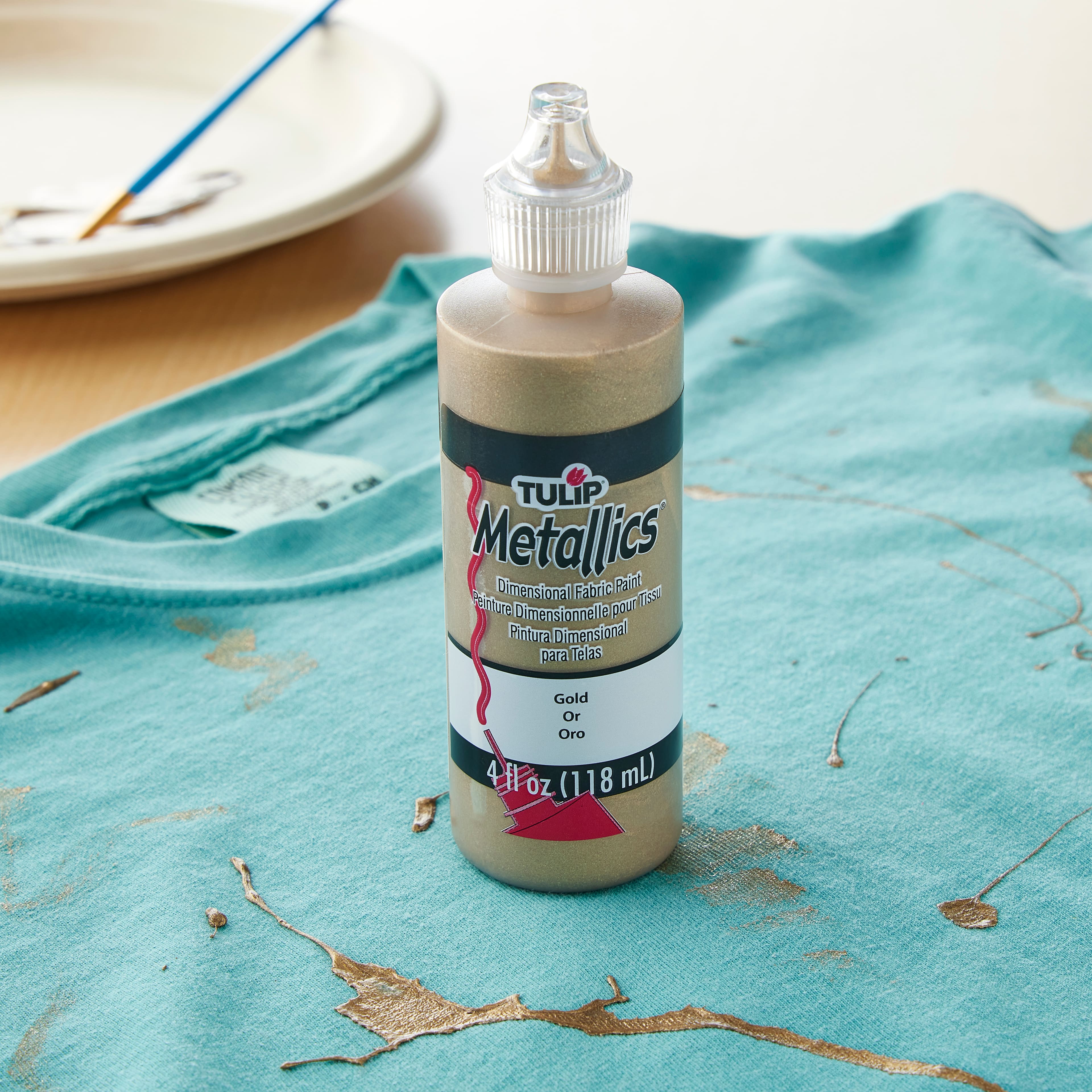 12 Pack: Tulip® Metallics™ Dimensional Fabric Paint, 4oz.