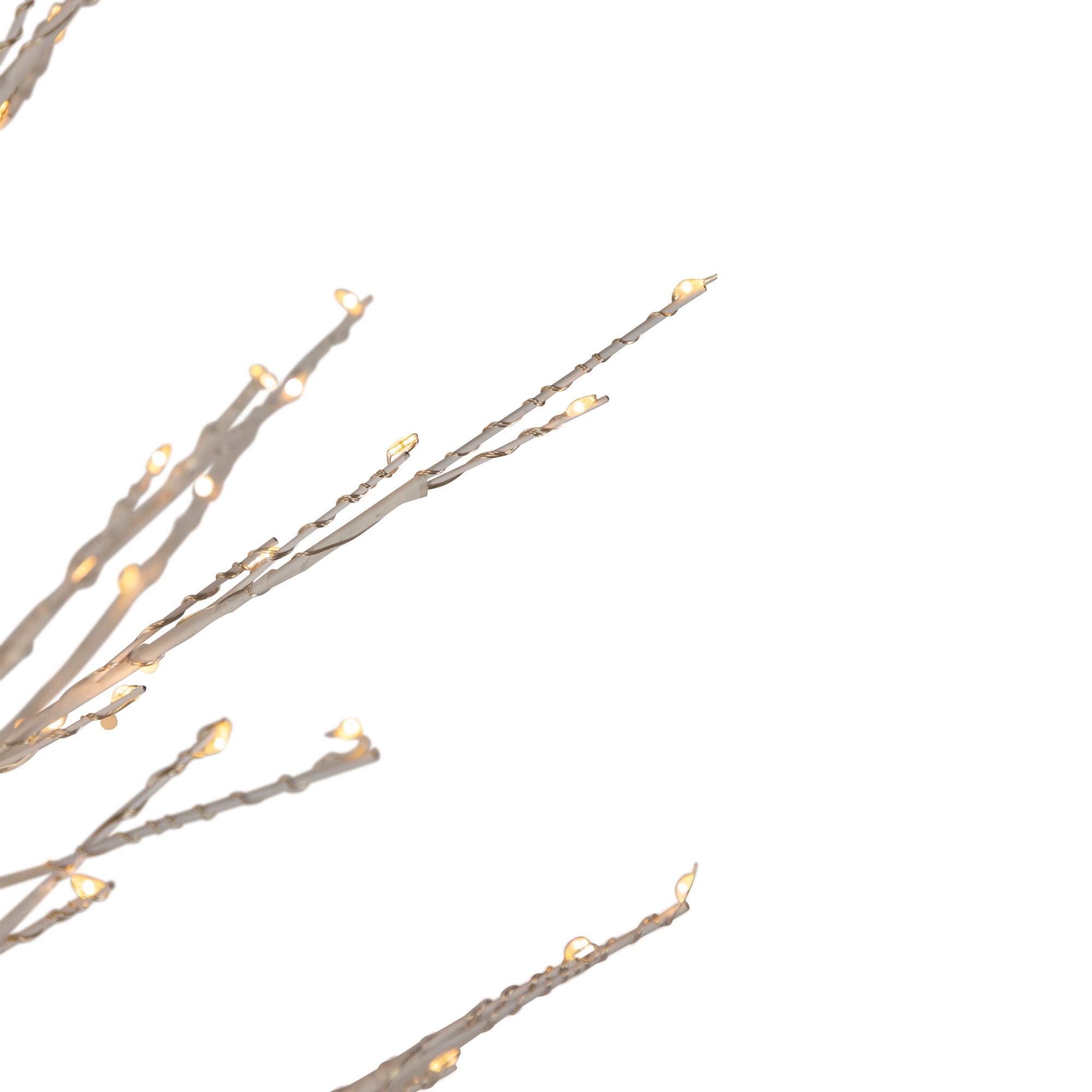 5ft. Pre-Lit White Twig Christmas Tree, Warm White LED Lights