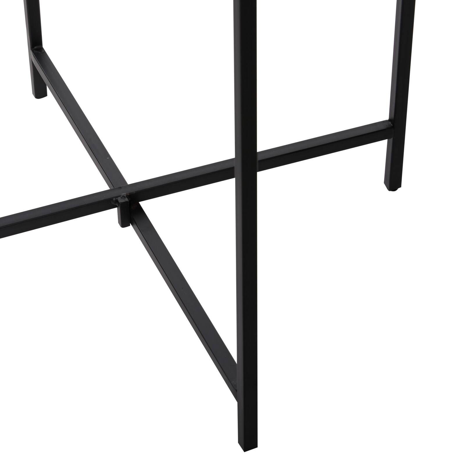 24" Black Contemporary Terrazzo Accent Table
