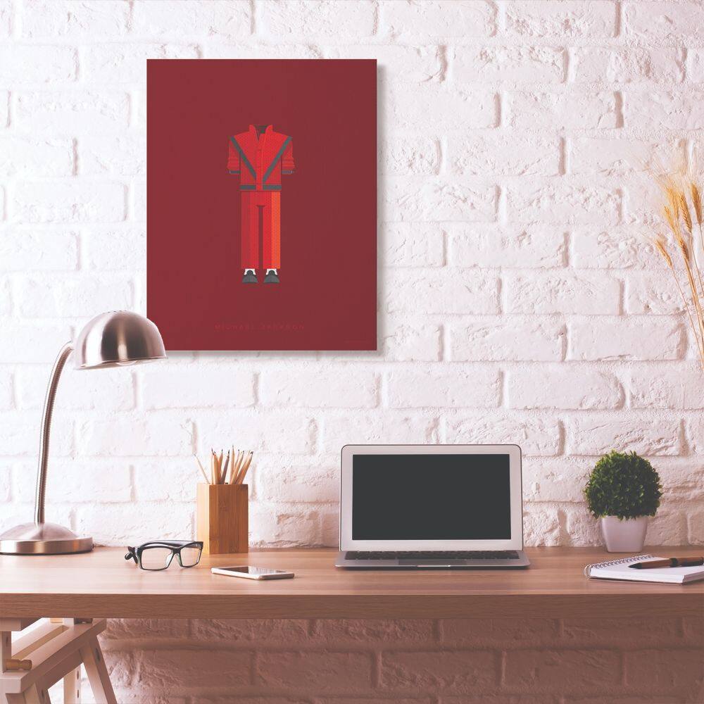 Stupell Industries Red Michael Jackson Fashion Design Wall Accent