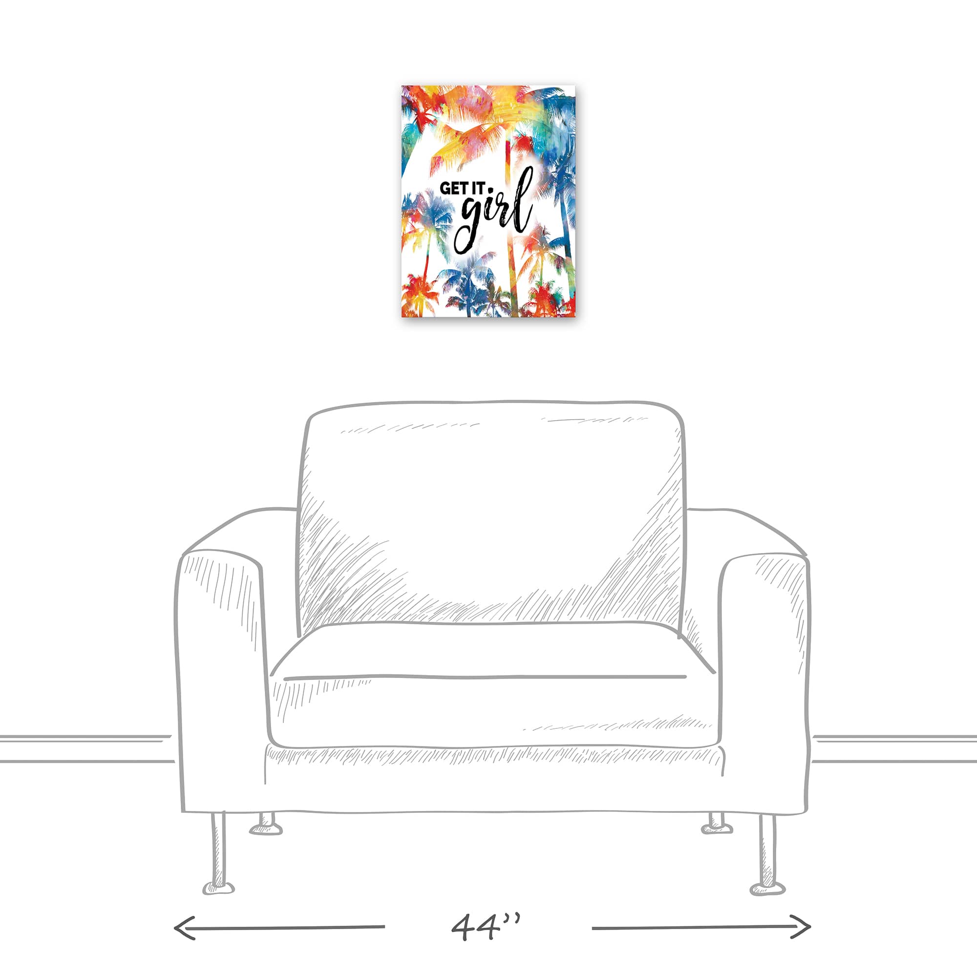 Get It Girl 12" x 16" Canvas Wall Art