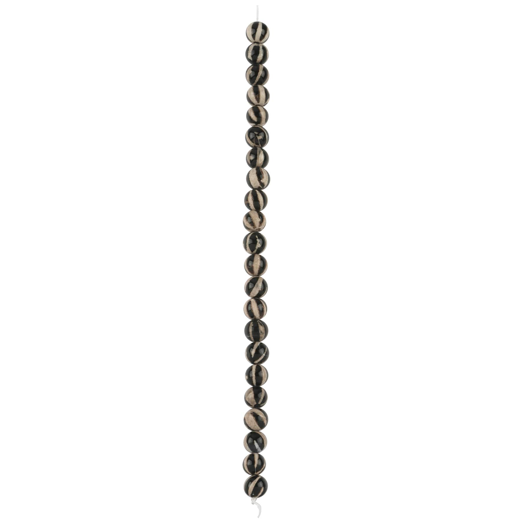 12 Packs: 22 ct. (264 total) Black Dyed Agate Round Beads, 7.5mm by Bead Landing™