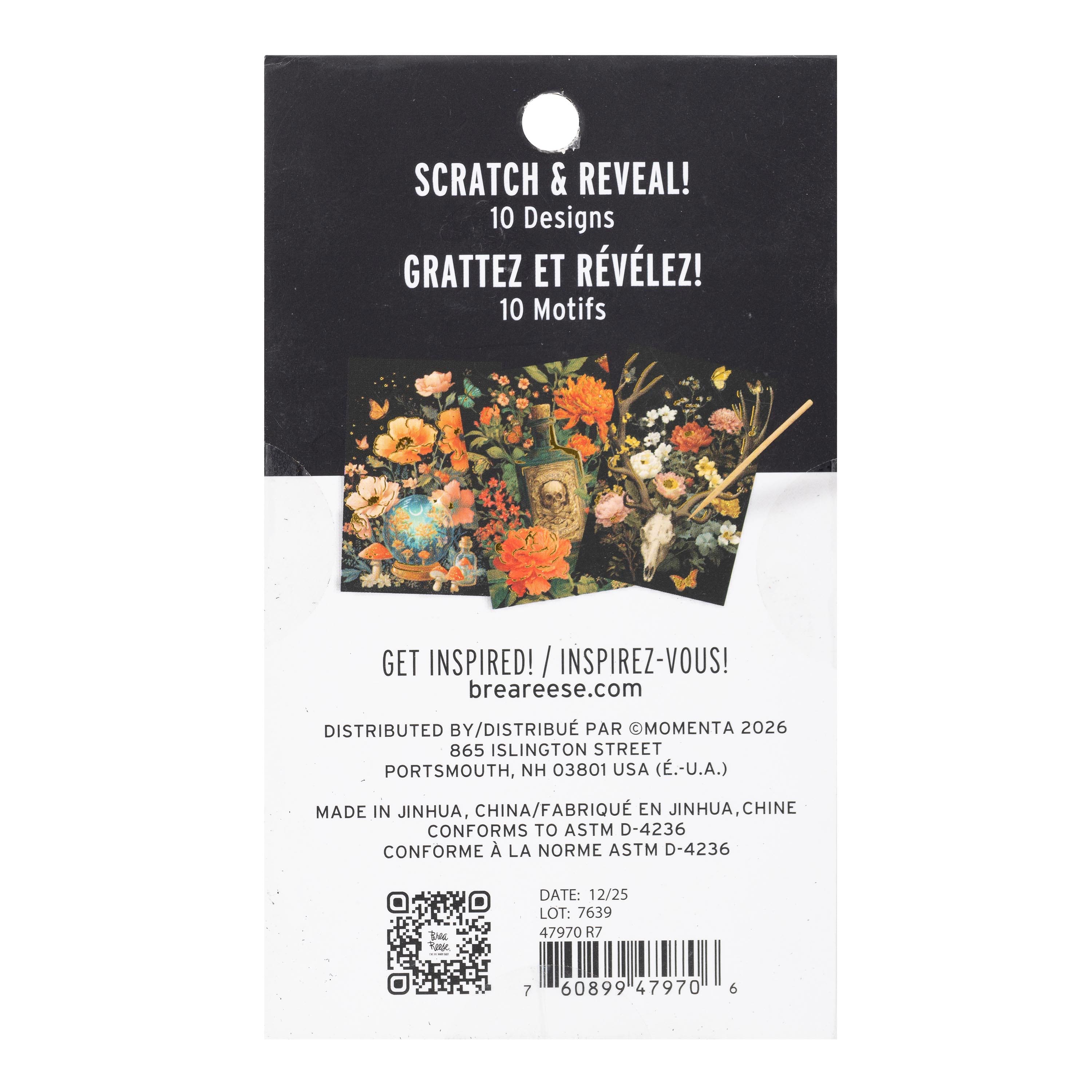 Brea Reese® Mini Florals of the Dead Scratch Art Paper Pad