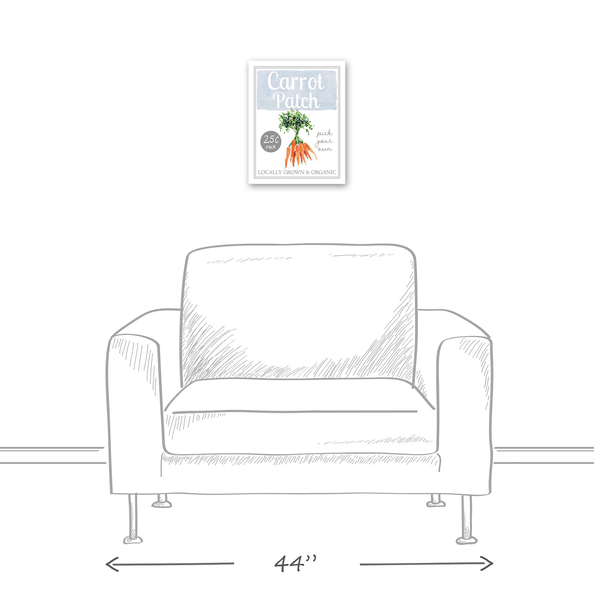 Carrot Patch Sign 1 11" x 14" Canvas Wall Art