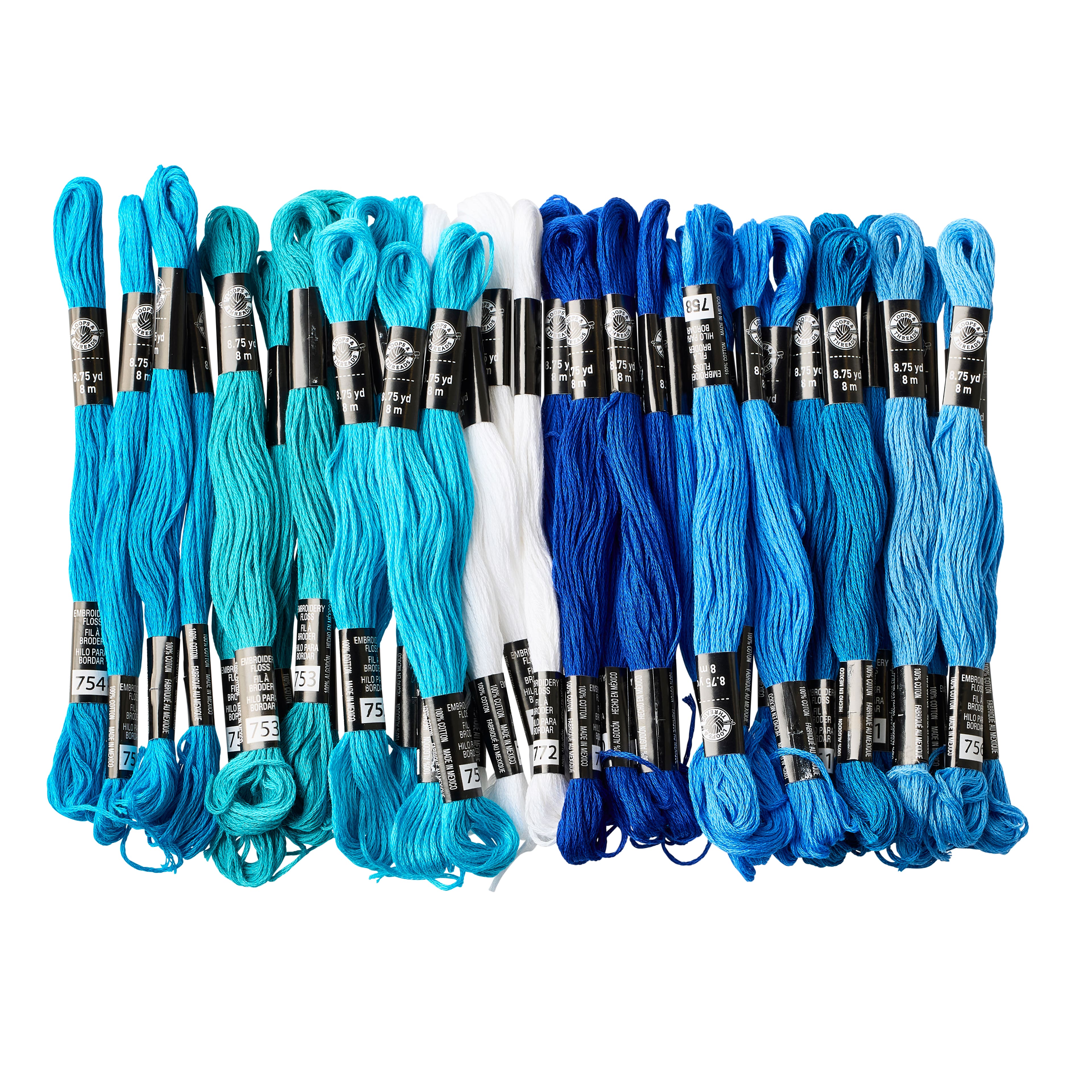 12 Packs: 36 ct. (432 total) Blues Embroidery Floss by Loops & Threads®