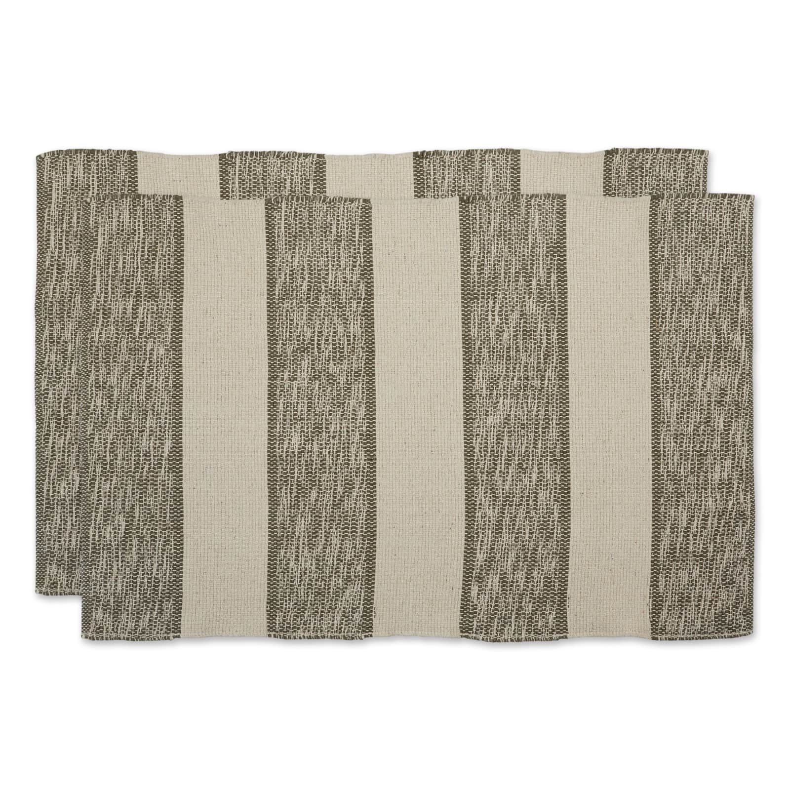 DII® Artichoke Variegated Stripe Recycled Yarn Rug Set, 2ft. x 3ft.