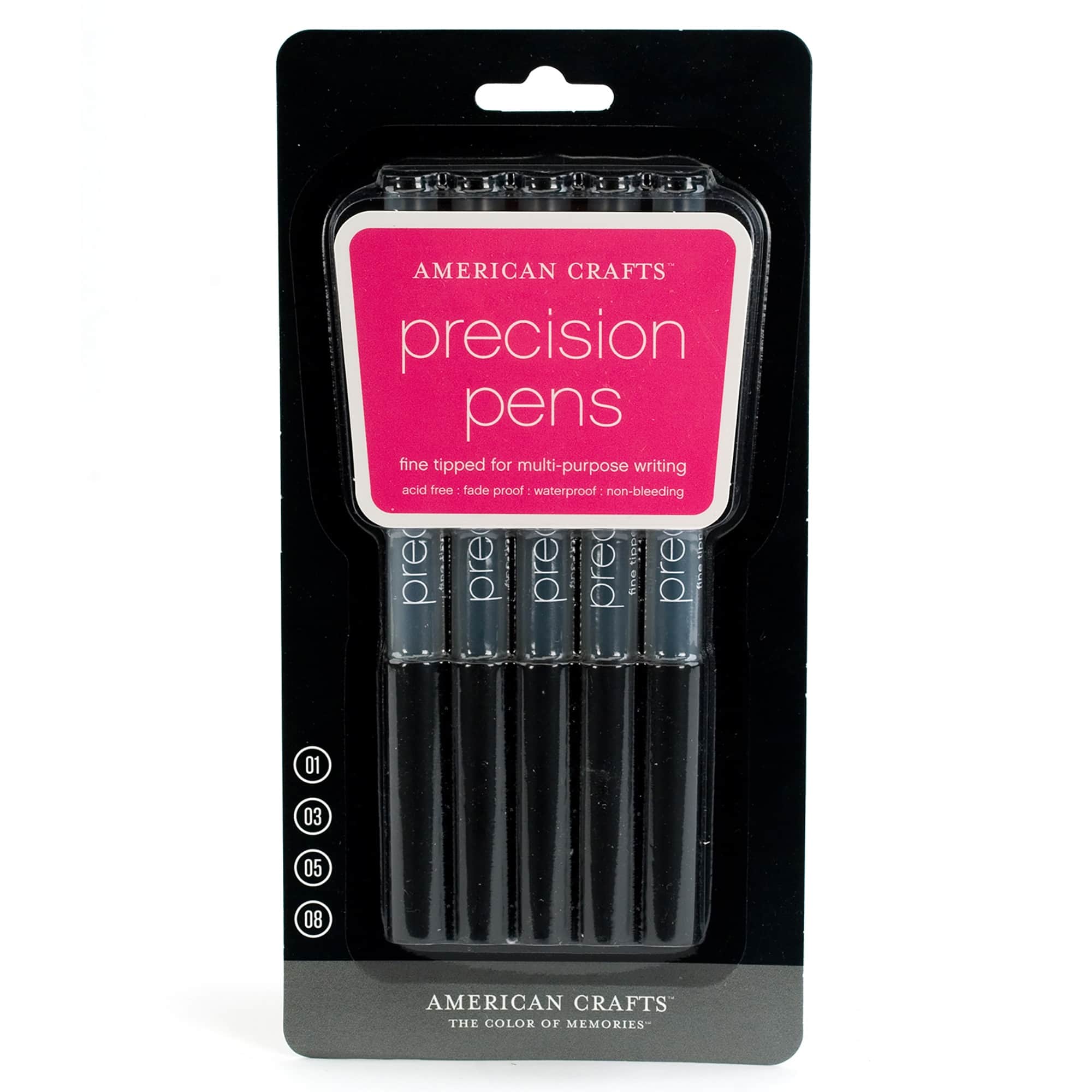 American Crafts™ Black Precision Pens, 5ct.