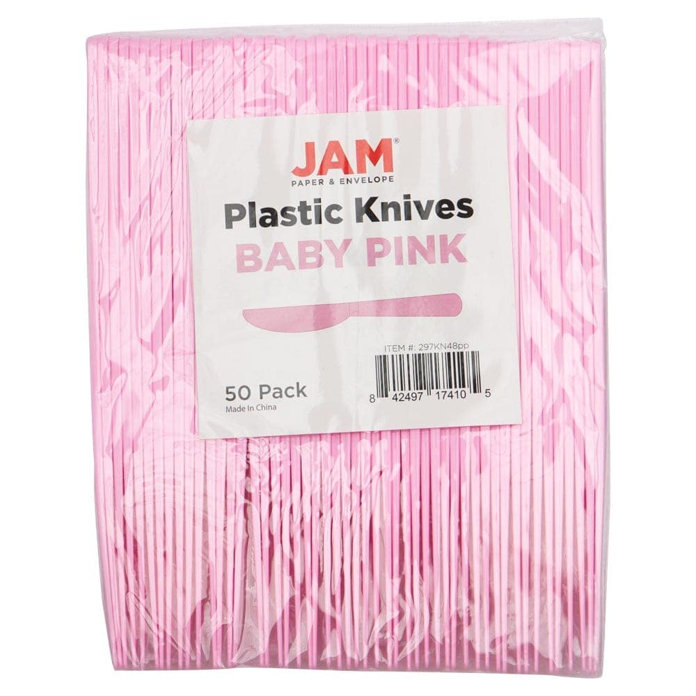 JAM Paper Premium Utensils Plastic Knives Party Pack, 48ct.