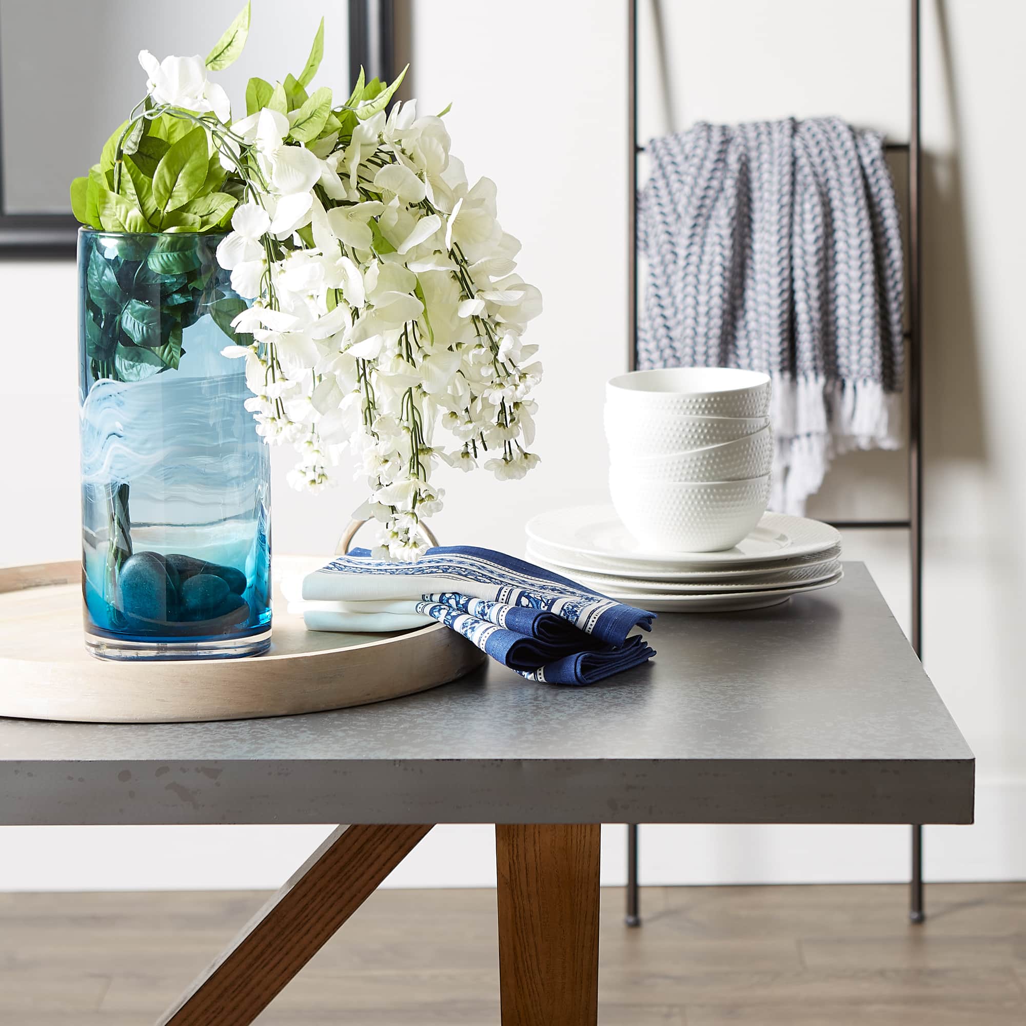12.5" Ocean Waters Glass Vase