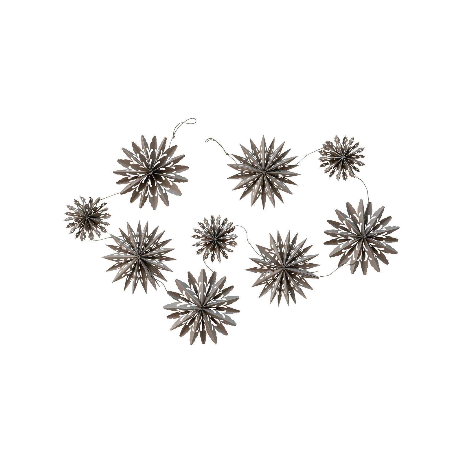 Hello Honey® 6ft. Gray Paper Snowflake Garland in Kraft Box