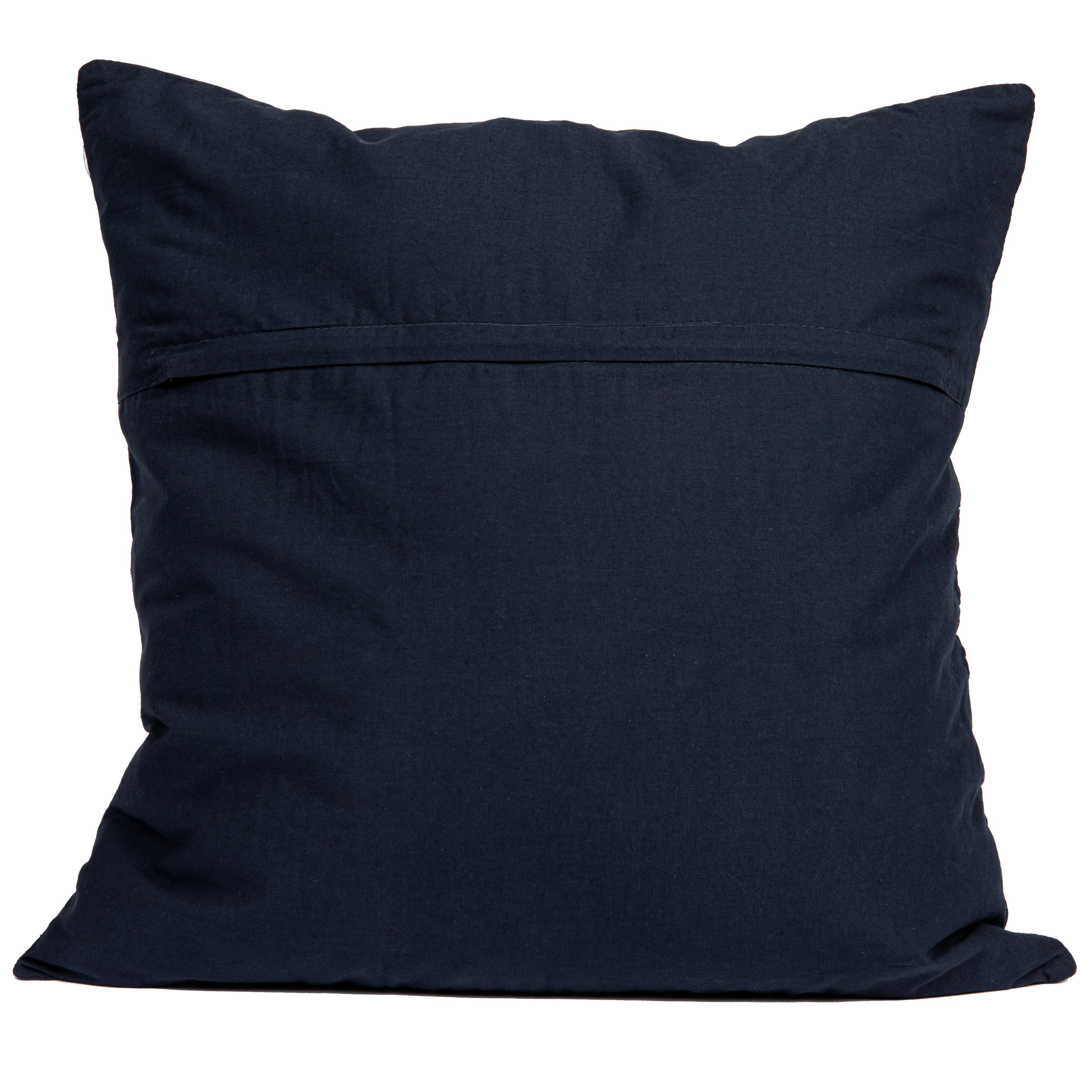 Hello Honey® Blue Square Modern Geometric Quilted Pillow Cover