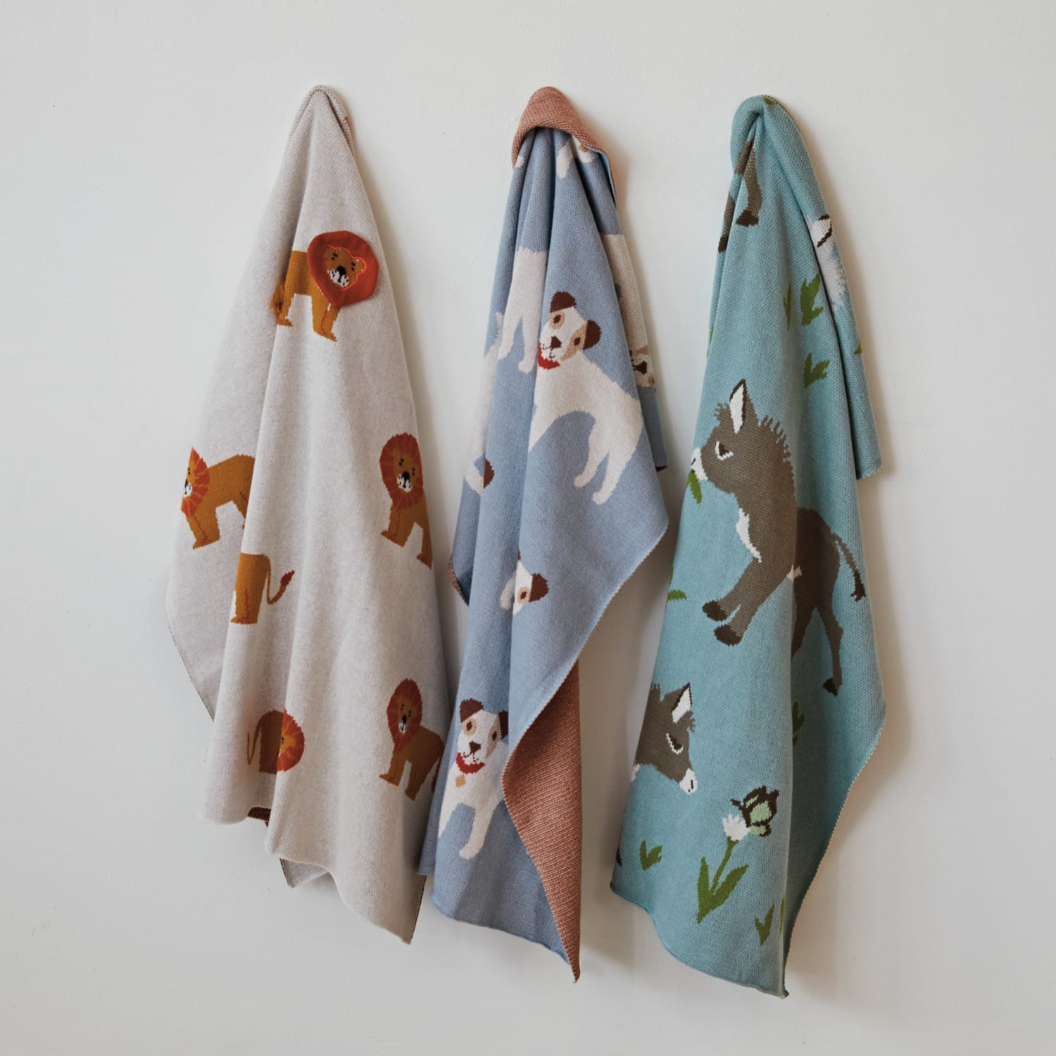 Hello Honey® Donkey Prints Cotton Knit Baby Blanket