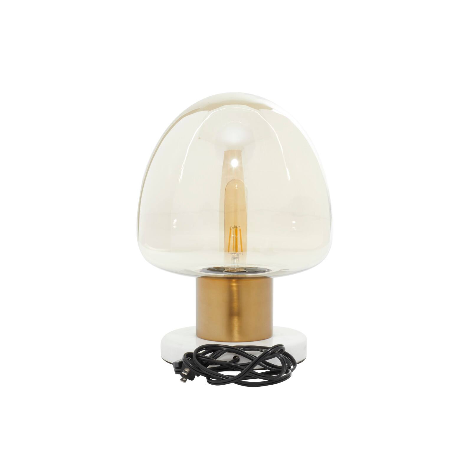 14" Gold Metal Modern Table Lamp