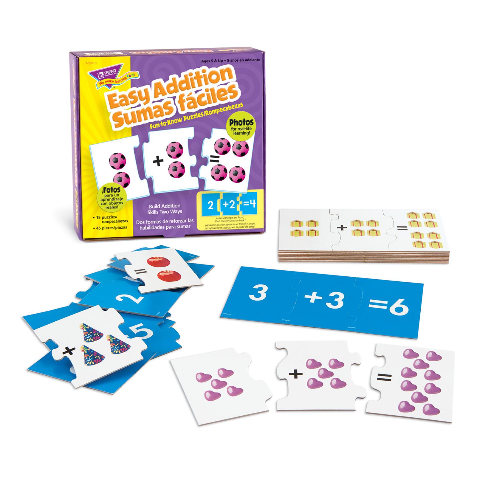 Trend Easy Addition Fun-to-Know® Puzzles, 2ct.