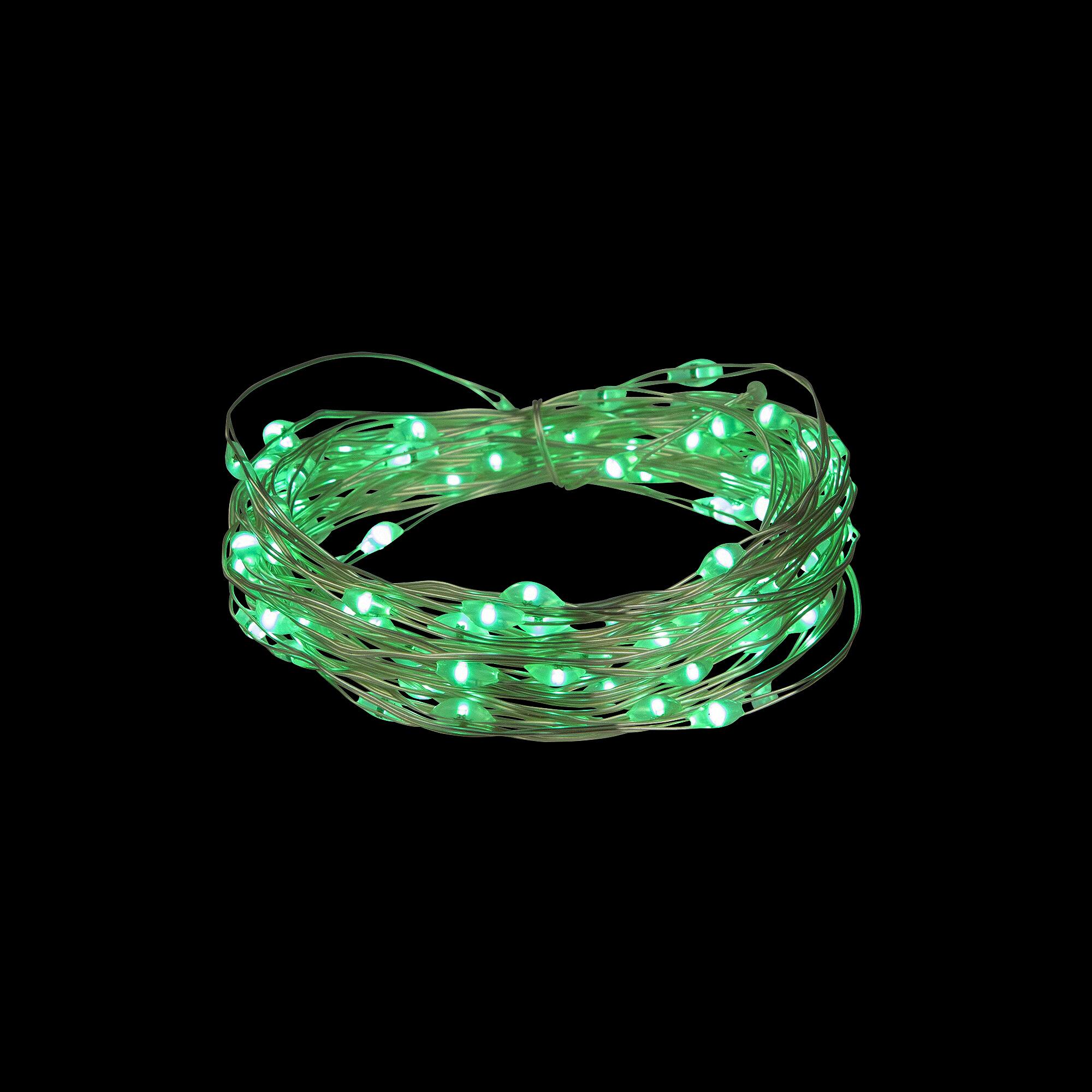 100ct Micro Fairy Christmas Lights - 16ft - Green LED - Copper Wire