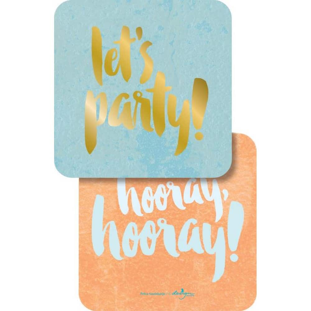 JAM Paper 4" Lets Party Coasters, 6ct.