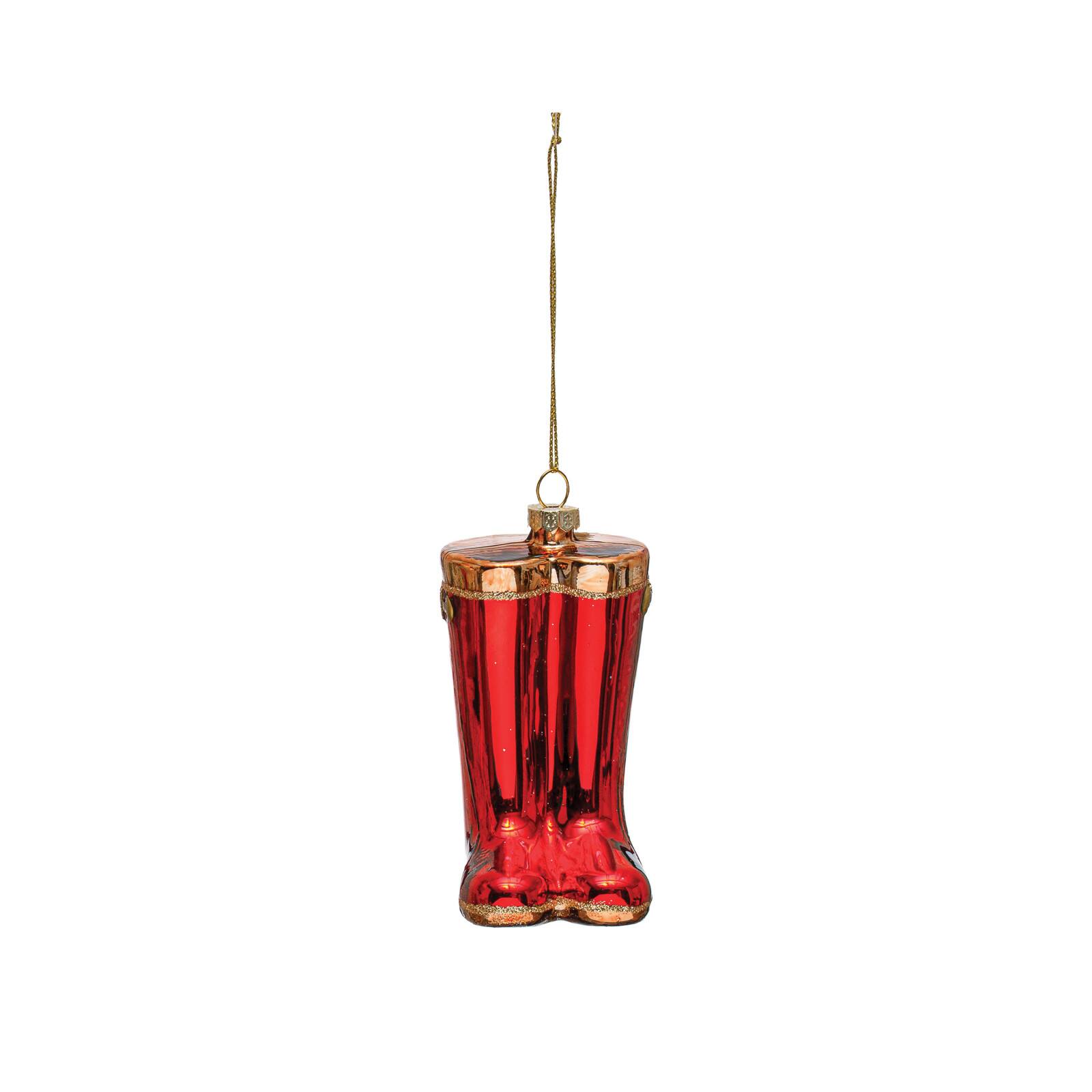 Hello Honey® 4.5" Red Glass Galoshes Ornament