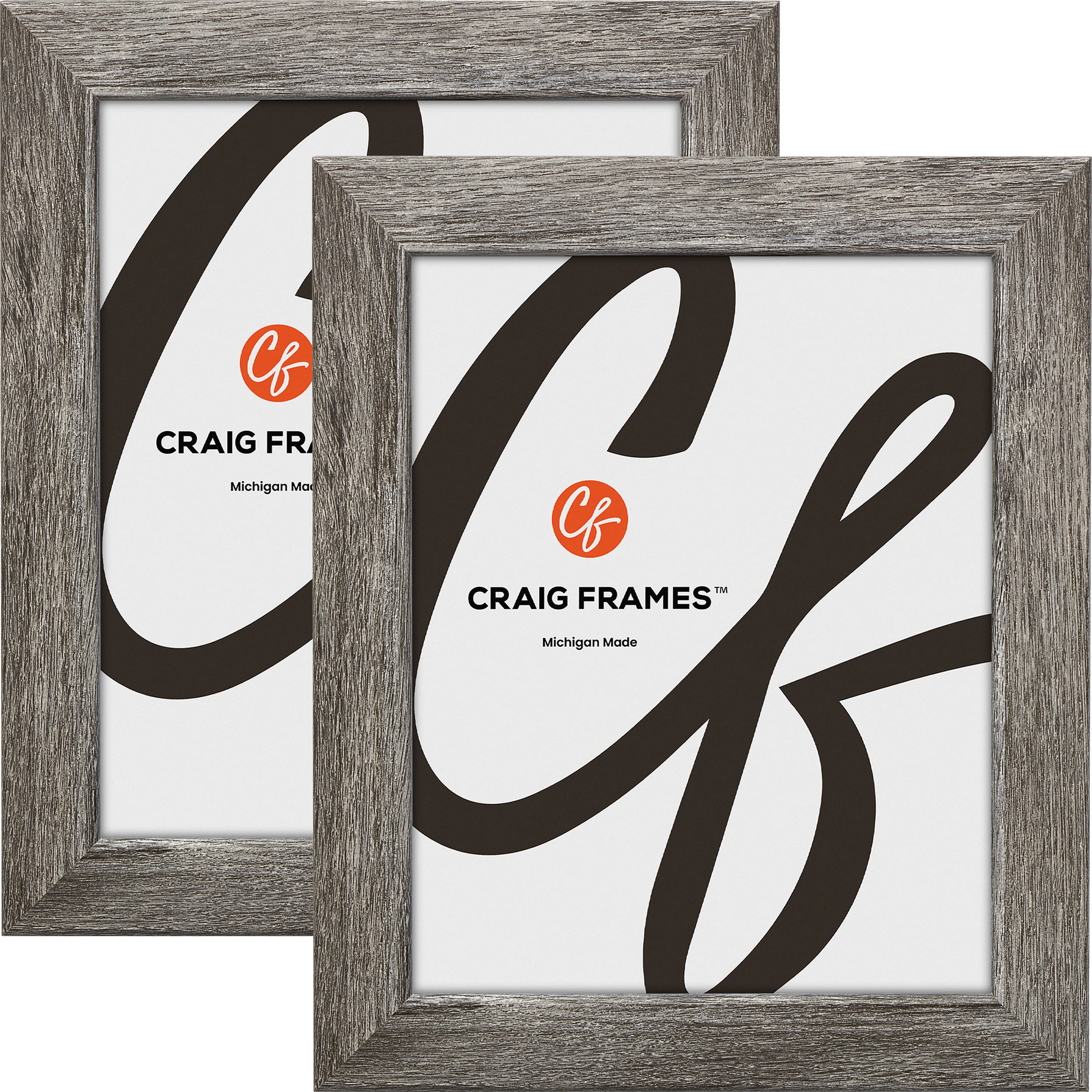 2 Pack Craig Frames Bauhaus 125 Barnwood Gray Picture Frame