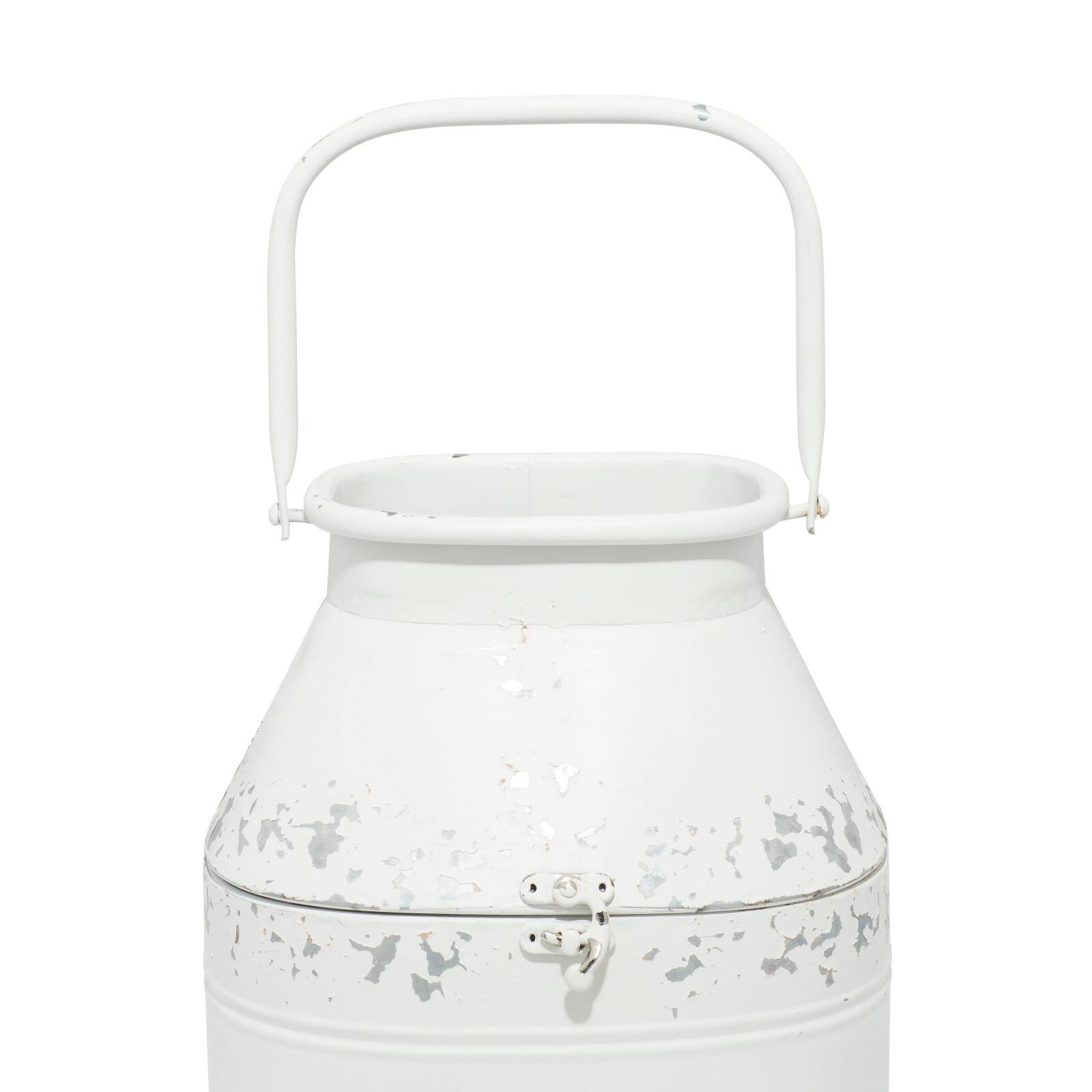 White Metal Farmhouse Decorative Jar Set