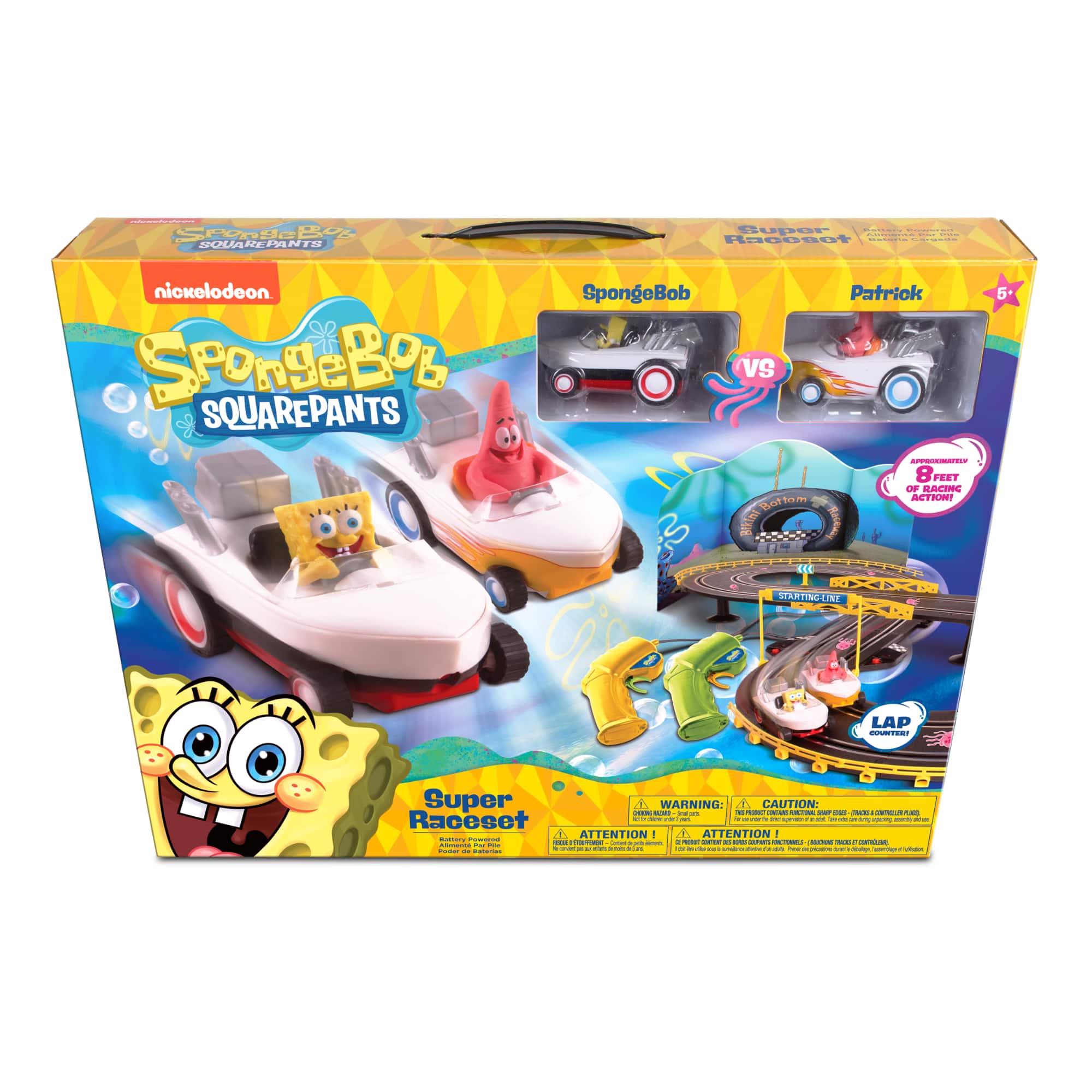 NKOK Spongebob Squarepants Hot Boat Car Race Set