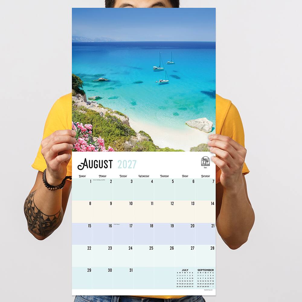 2027 Beaches Wall Calendar