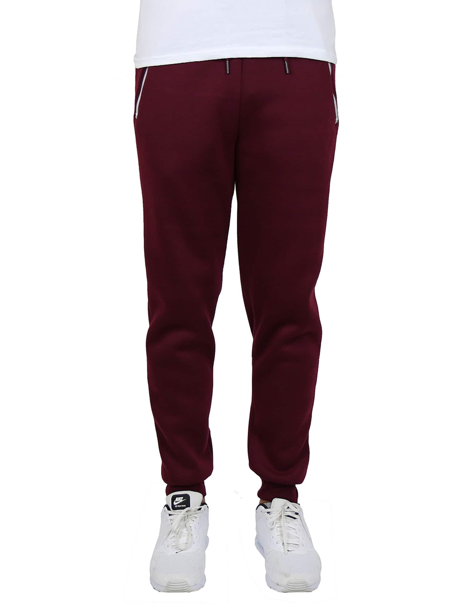 Galaxy by Harvic Men's Fleece-Lined Jogger Sweatpants With Zipper Pockets