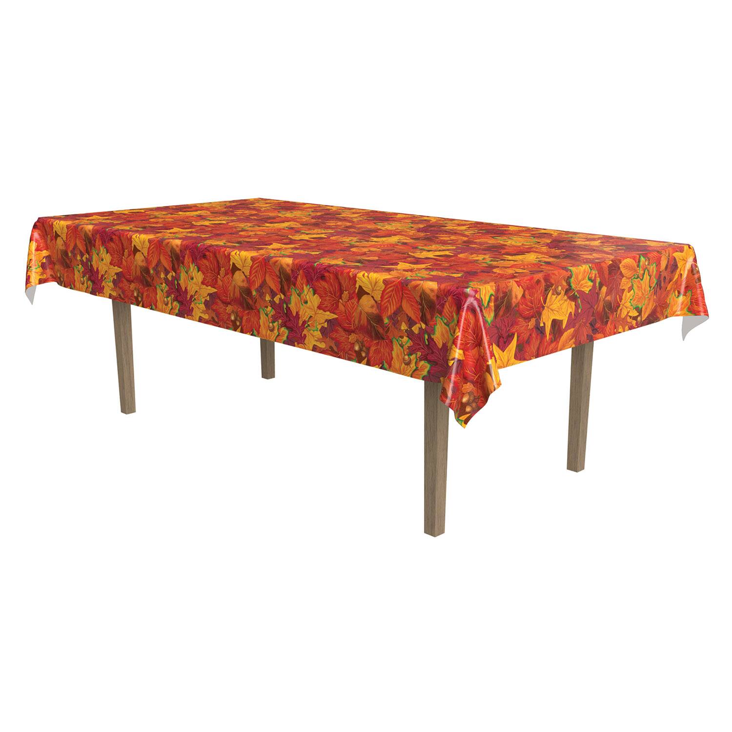 Beistle 54" x 108" Fall Leaf Table Cover
