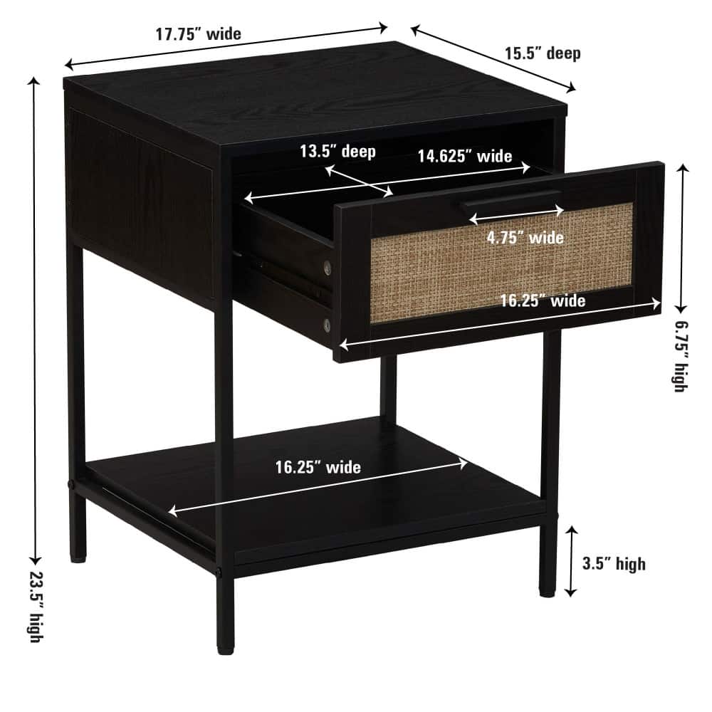 Household Essentials 23.5" Bungalow End Table