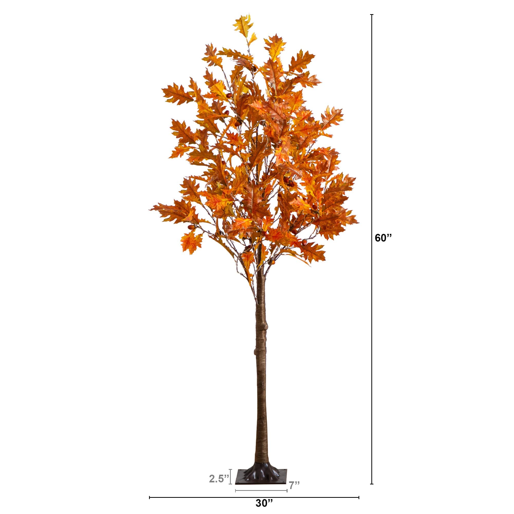 5ft. Pre-Lit Burnt Orange Autumn Maple Artificial Fall Tree with 240 Warm White LED Lights