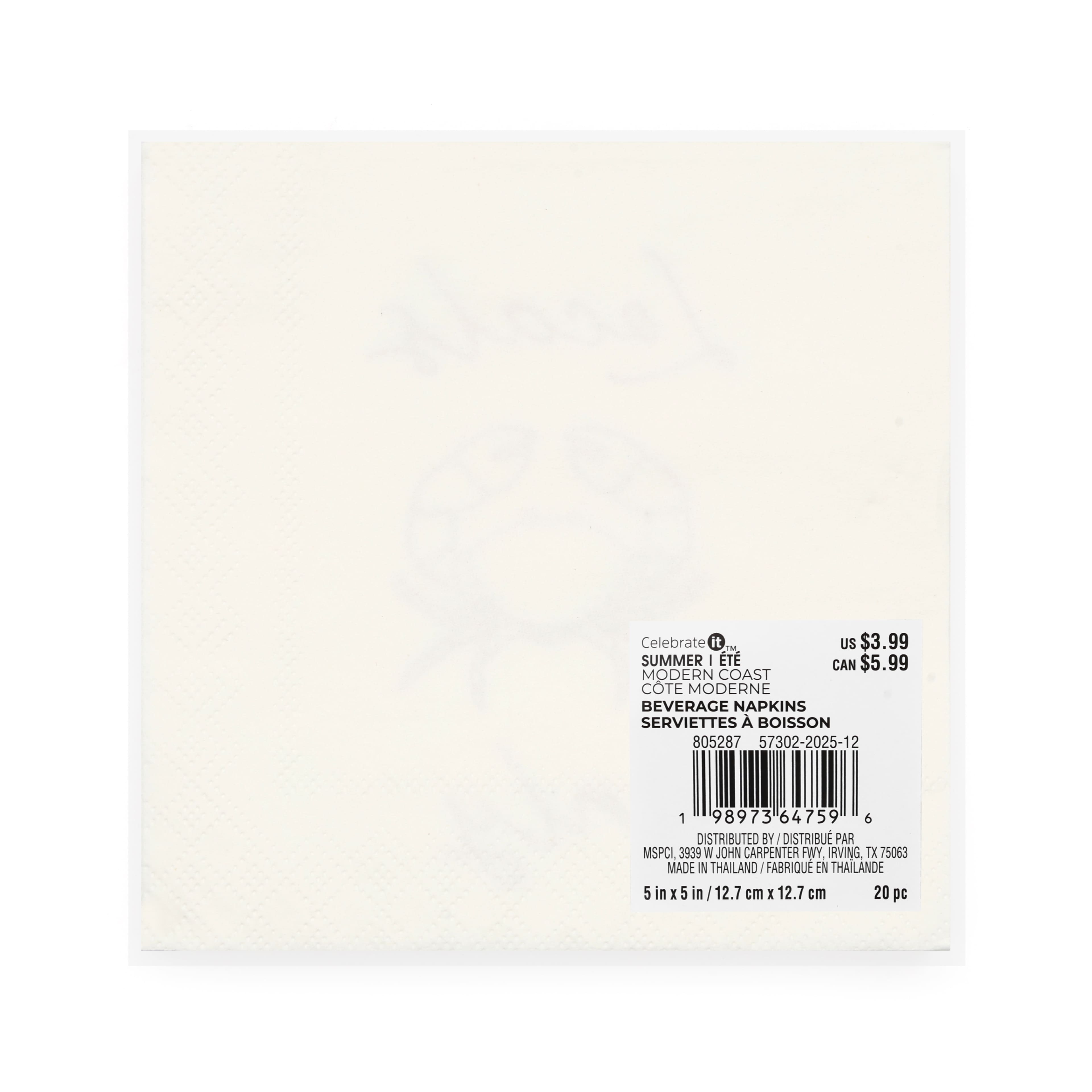 Modern Coast Crab Beverage Napkins, 20ct. by Celebrate It™