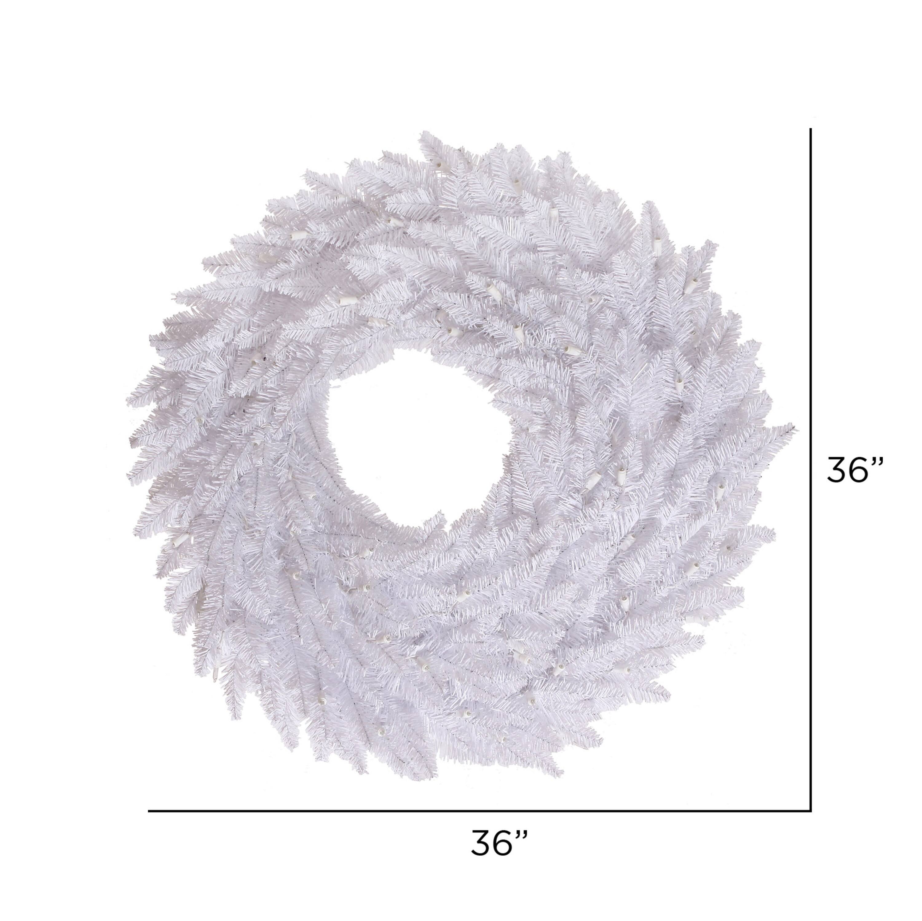 36" White Fir Christmas Wreath