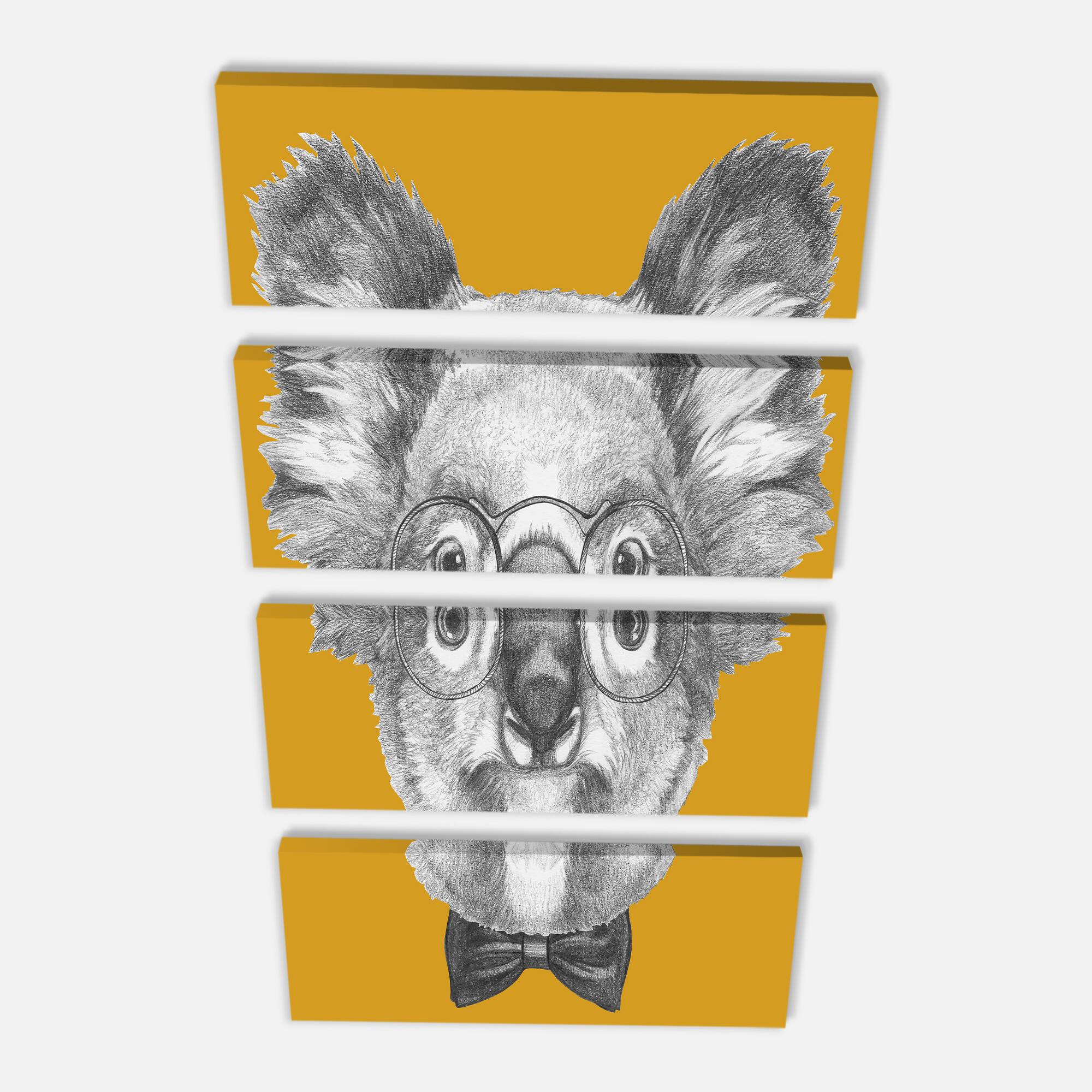 Designart - Koala with Glasses and Bow Tie