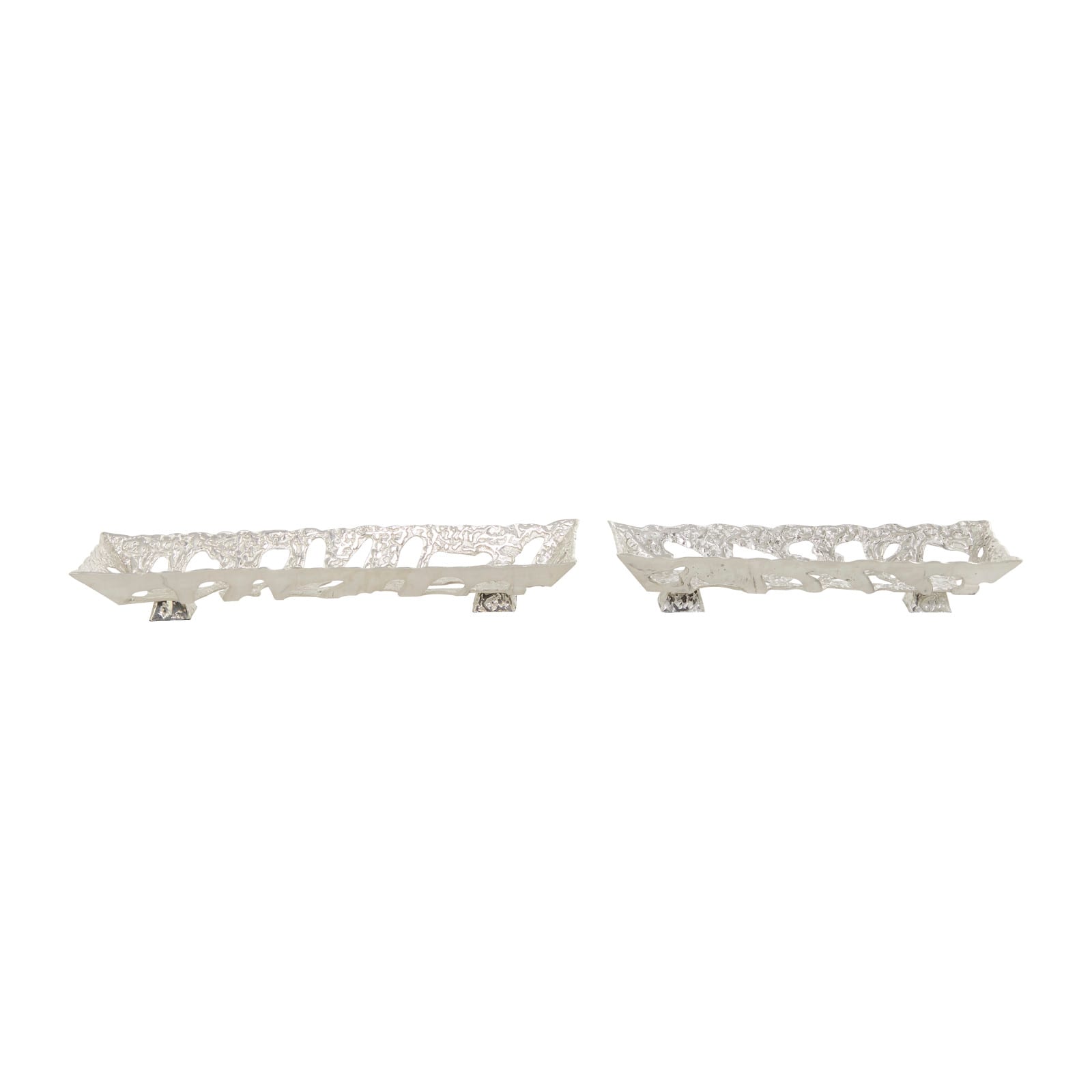 Silver Contemporary Tray, Set of 2" 29", 23"