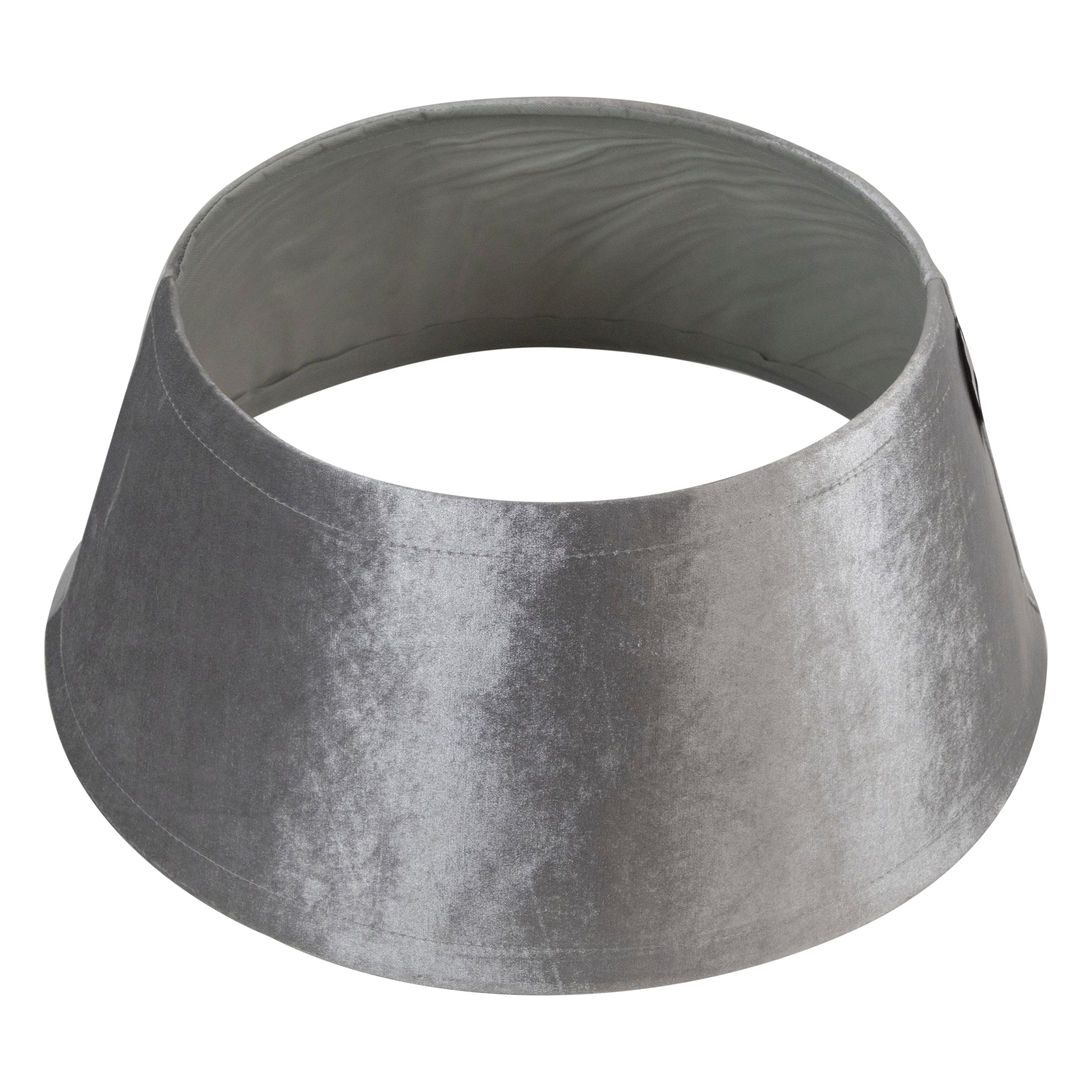 22" Silver Velvet Christmas Tree Collar
