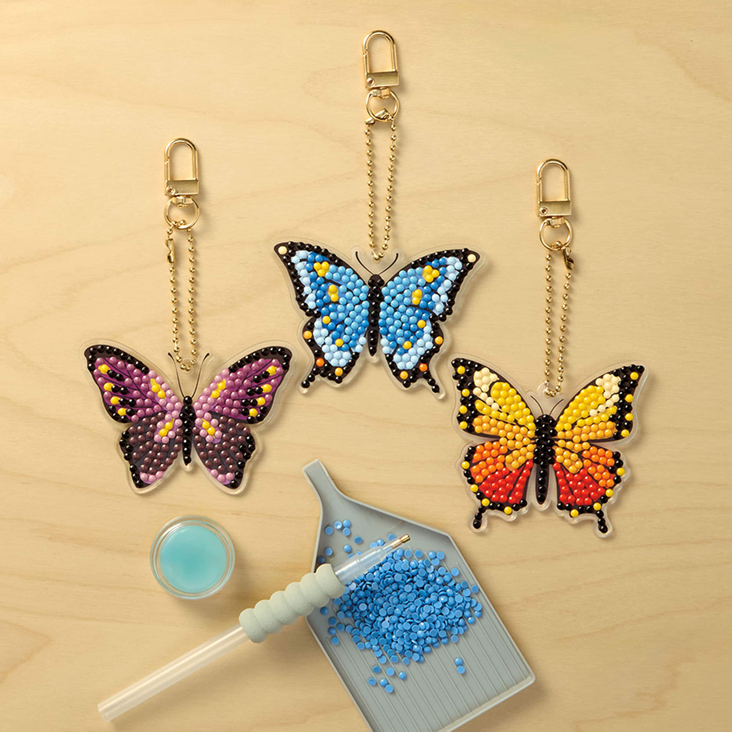 Butterfly Diamond Art Keychain Kit by Make Market®