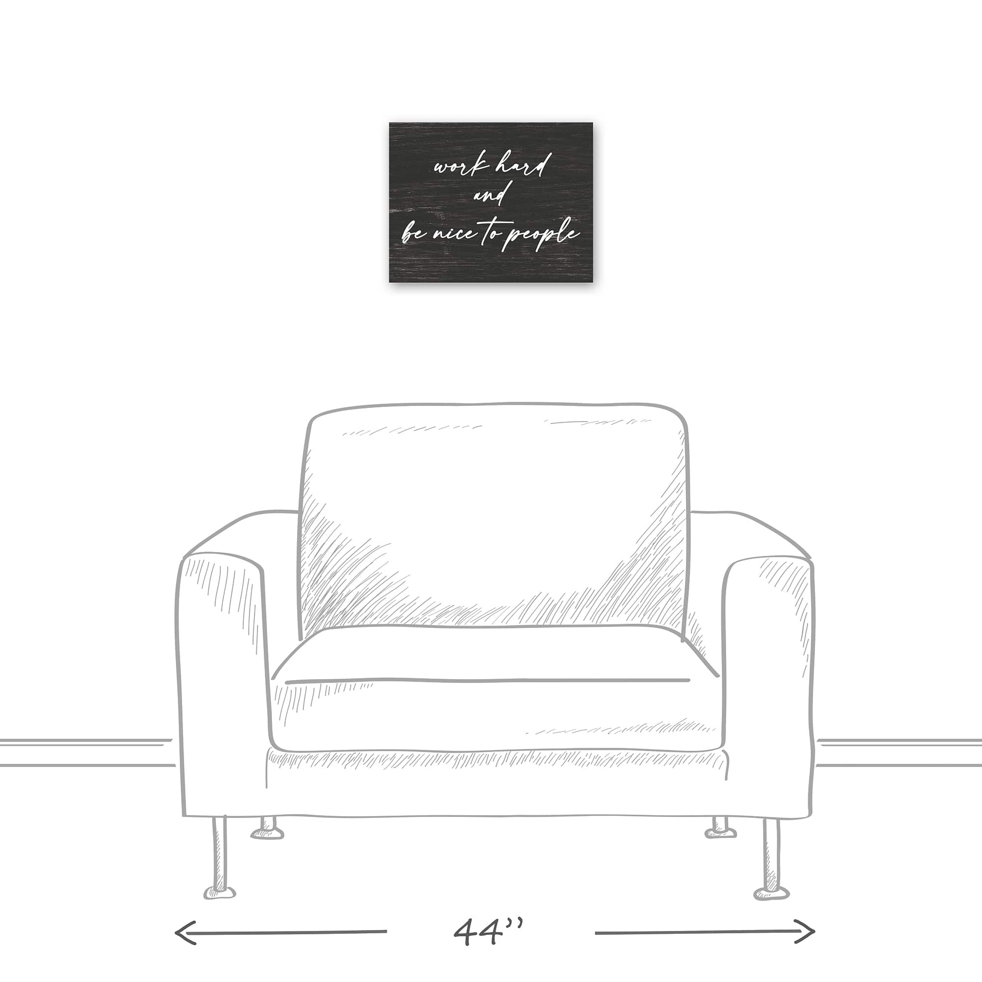 Work Hard and Be Nice to People Canvas Wall Art