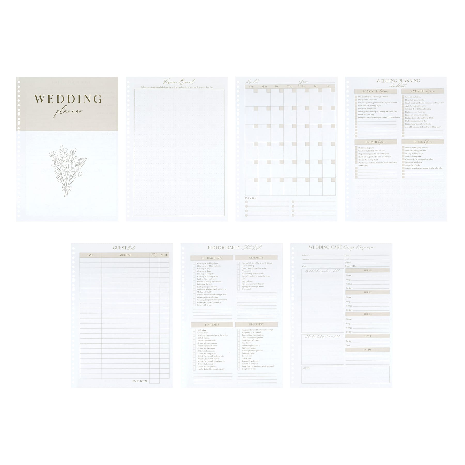 8.2" x 11.6" A4 Wedding Planner Fill Paper, 50 Sheets by Recollections™