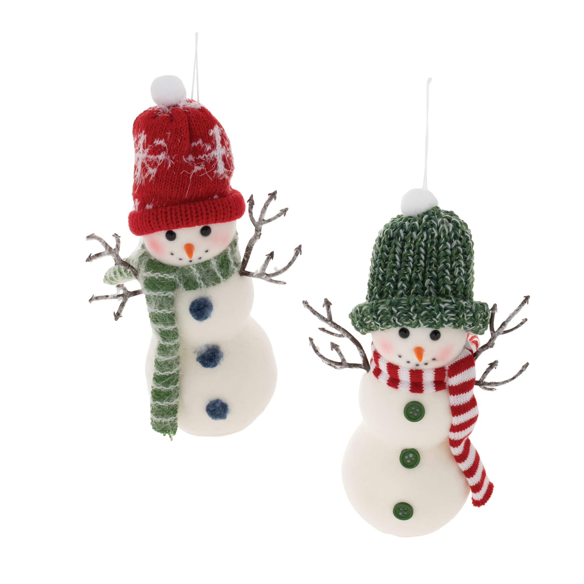 Melrose 7.5" Snowman Polyester Ornaments Set